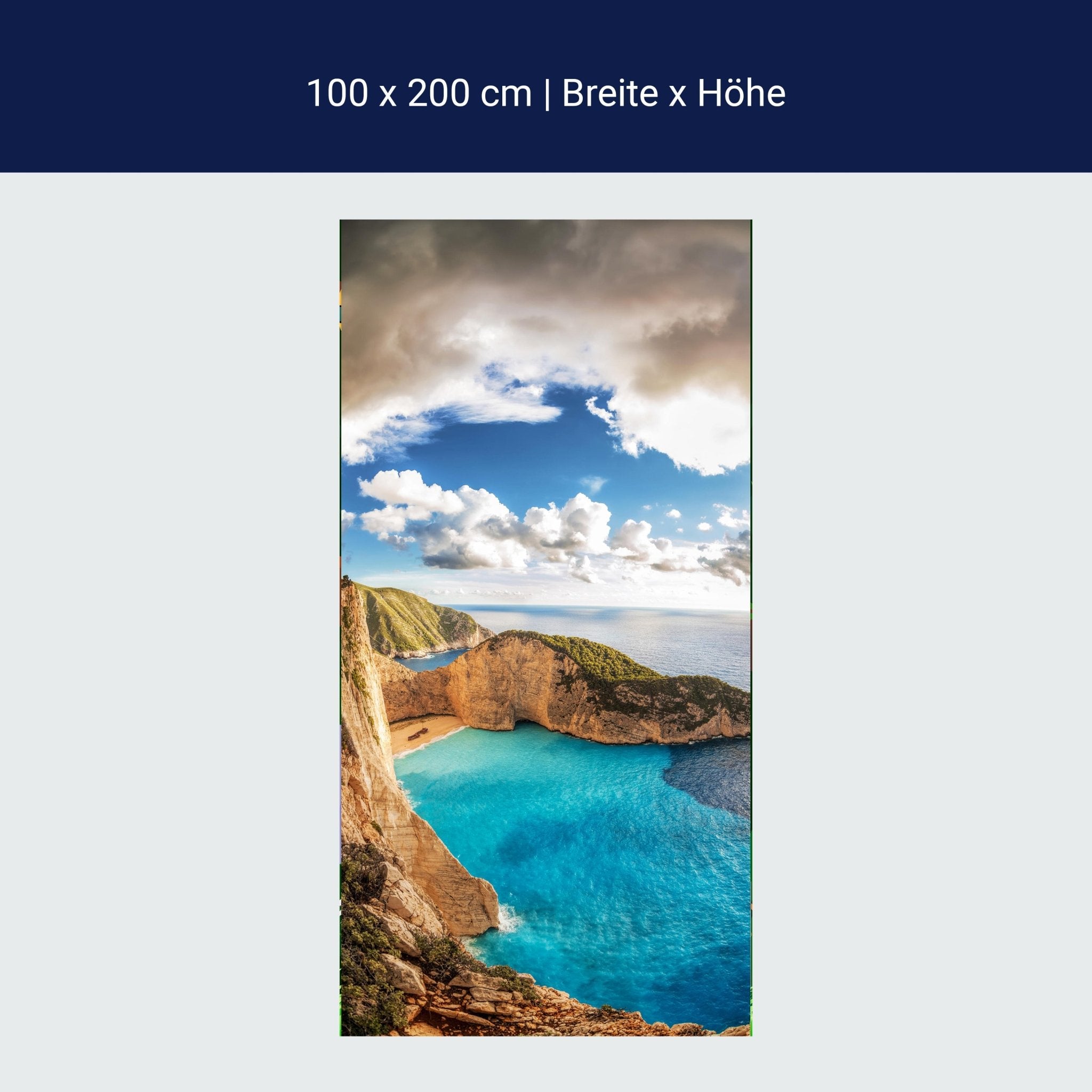 Türtapete Zakynthos Griechenland Bucht Meer M1408 Türtapete Zakynthos Griechenland Bucht Meer M1408