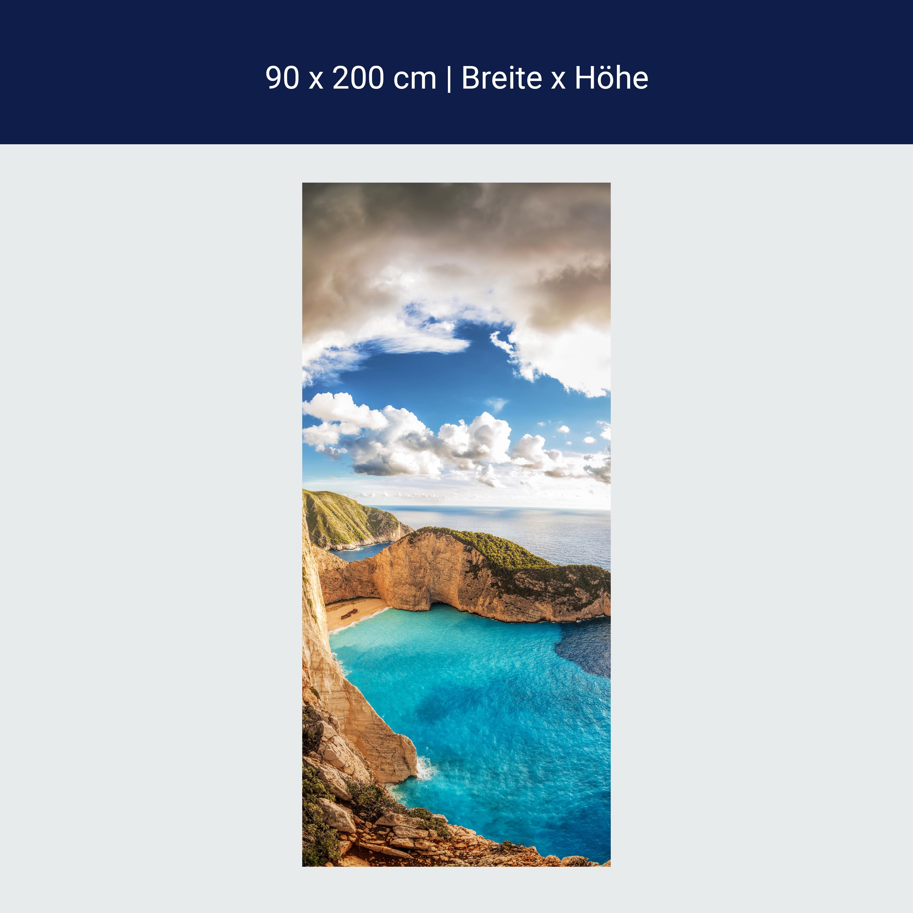 Türtapete Zakynthos Griechenland Bucht Meer M1408 Türtapete Zakynthos Griechenland Bucht Meer M1408