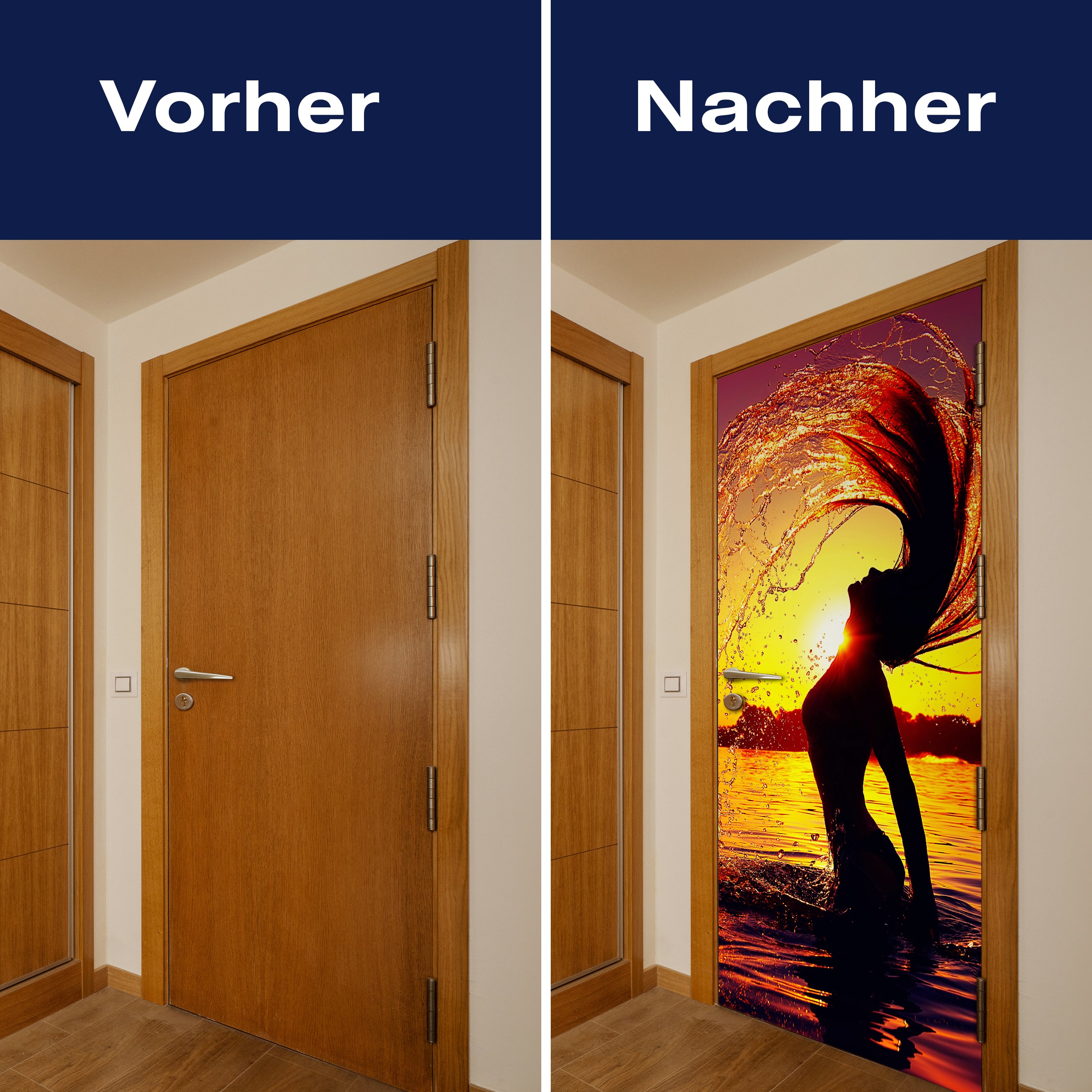 Türtapete Frau Model Sonnenuntergang Meer M1413 - Bild 10 Türtapete Frau Model Sonnenuntergang Meer M1413 - Bild 10
