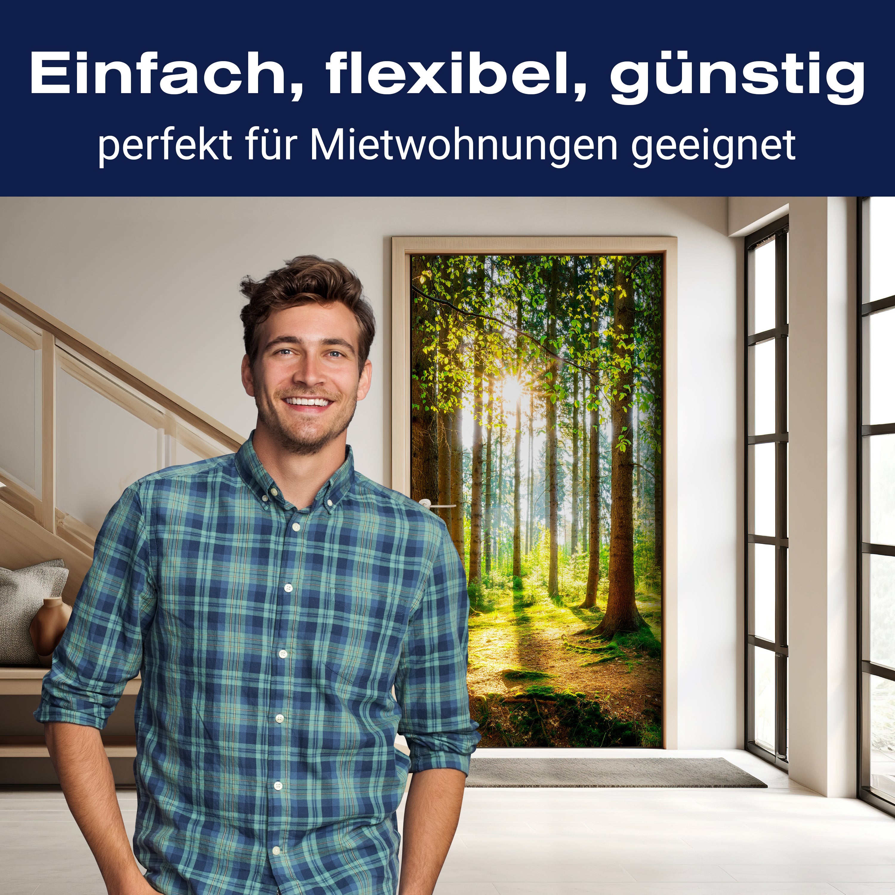 Türtapete Wald, Bäume, Lichtung M1422 - Bild 3 Türtapete Wald, Bäume, Lichtung M1422 - Bild 3