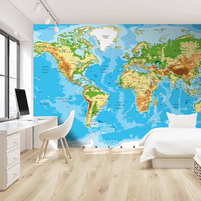 Fototapete Weltkarte M1424 - Bild 1 Fototapete Weltkarte M1424 - Bild 1