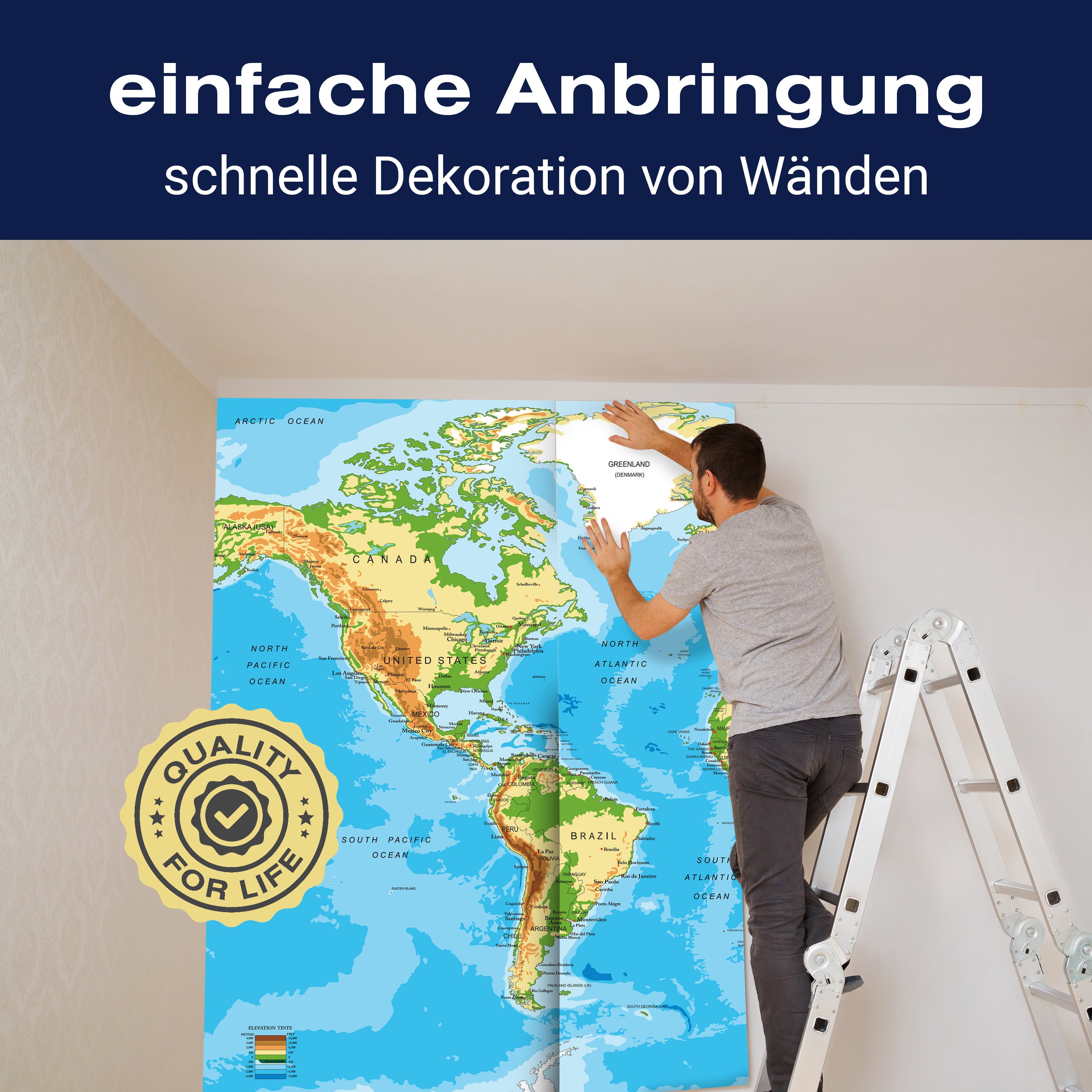 Fototapete Weltkarte M1424 - Bild 3 Fototapete Weltkarte M1424 - Bild 3