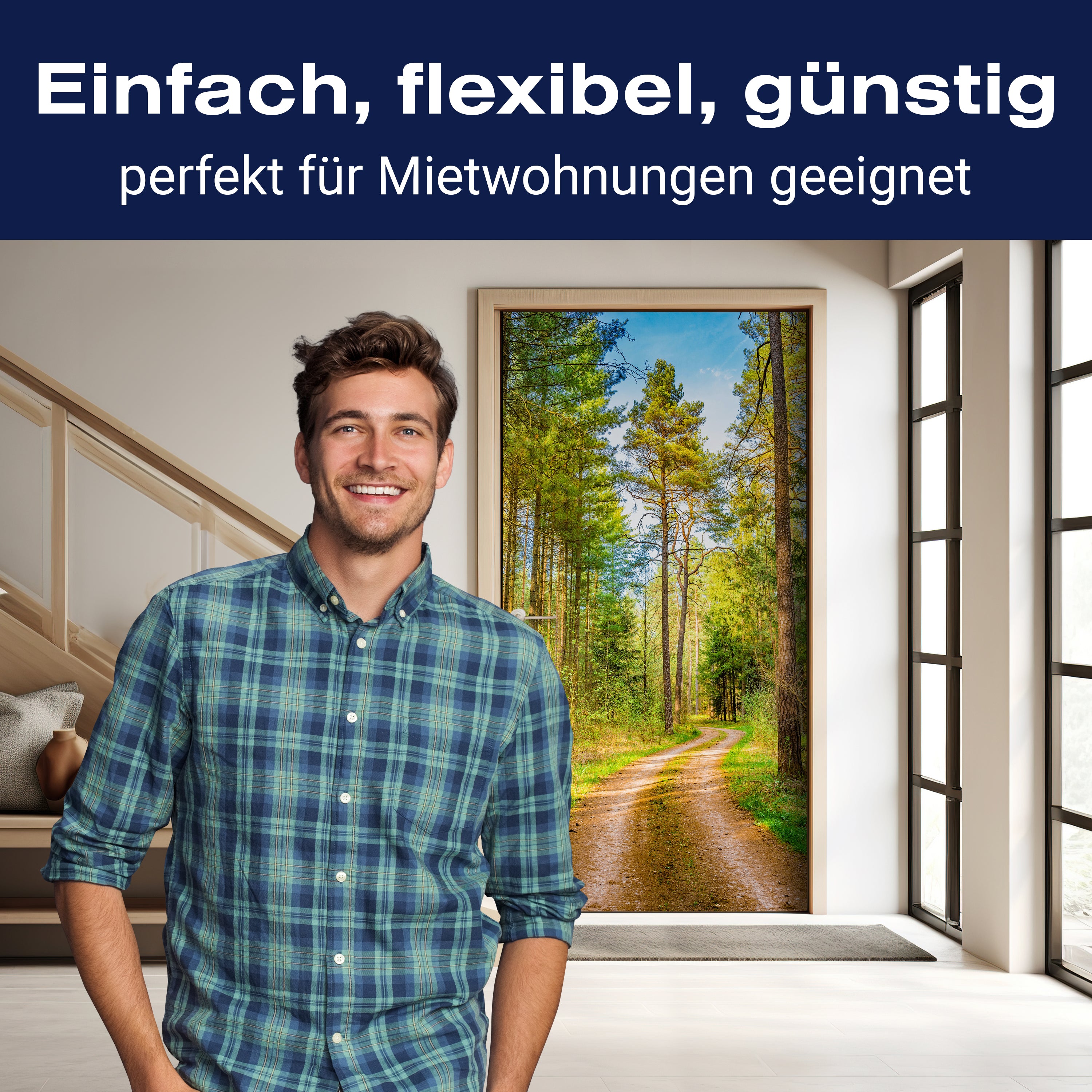 Türtapete Wald, Weg, Bäume M1426 - Bild 3 Türtapete Wald, Weg, Bäume M1426 - Bild 3