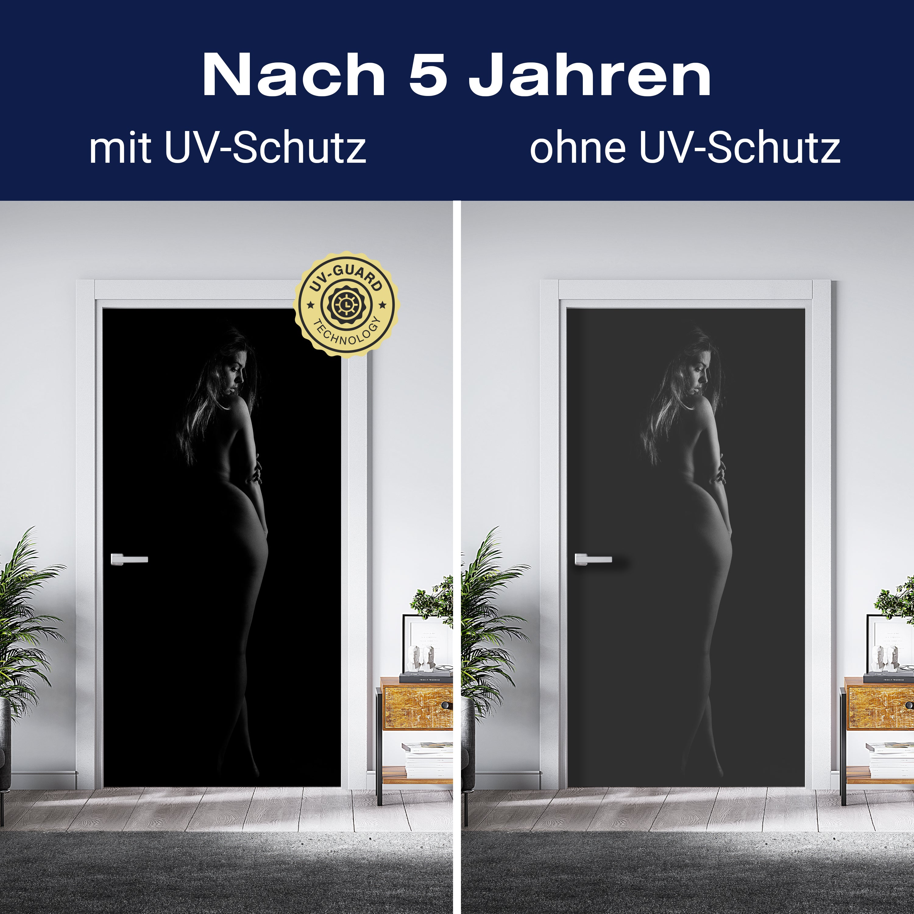 Türtapete Frau, Model, schwarz weiß M1431 - Bild 4 Türtapete Frau, Model, schwarz weiß M1431 - Bild 4