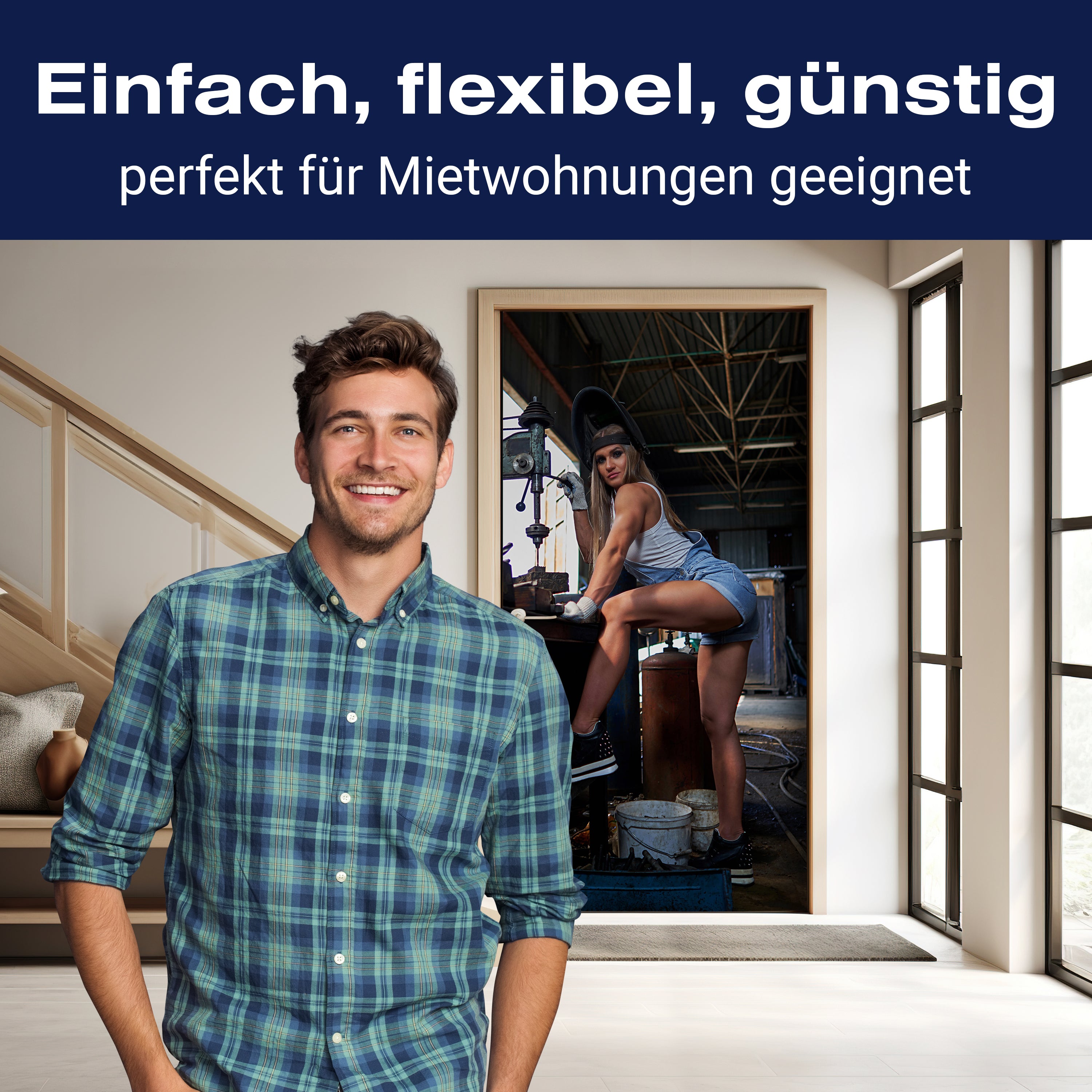 Türtapete Frau, Werkstatt, Halle M1433 - Bild 3 Türtapete Frau, Werkstatt, Halle M1433 - Bild 3