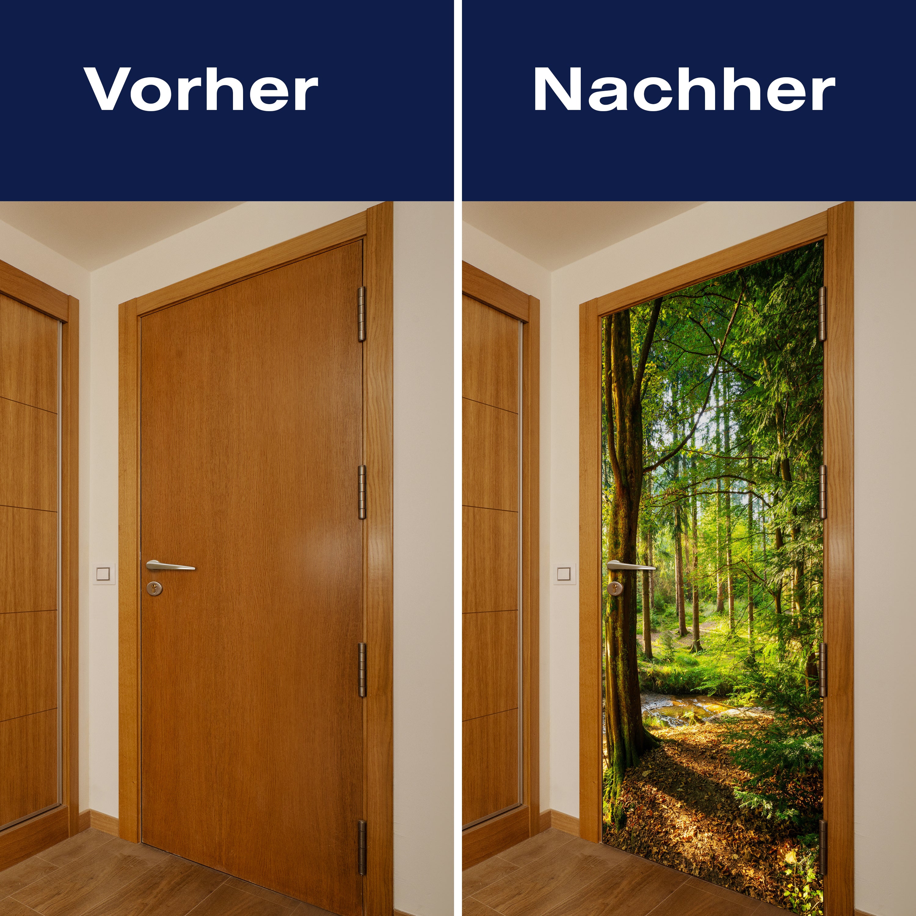 Türtapete Wald, Lichtung, Bäume, Fluss M1436 - Bild 10 Türtapete Wald, Lichtung, Bäume, Fluss M1436 - Bild 10