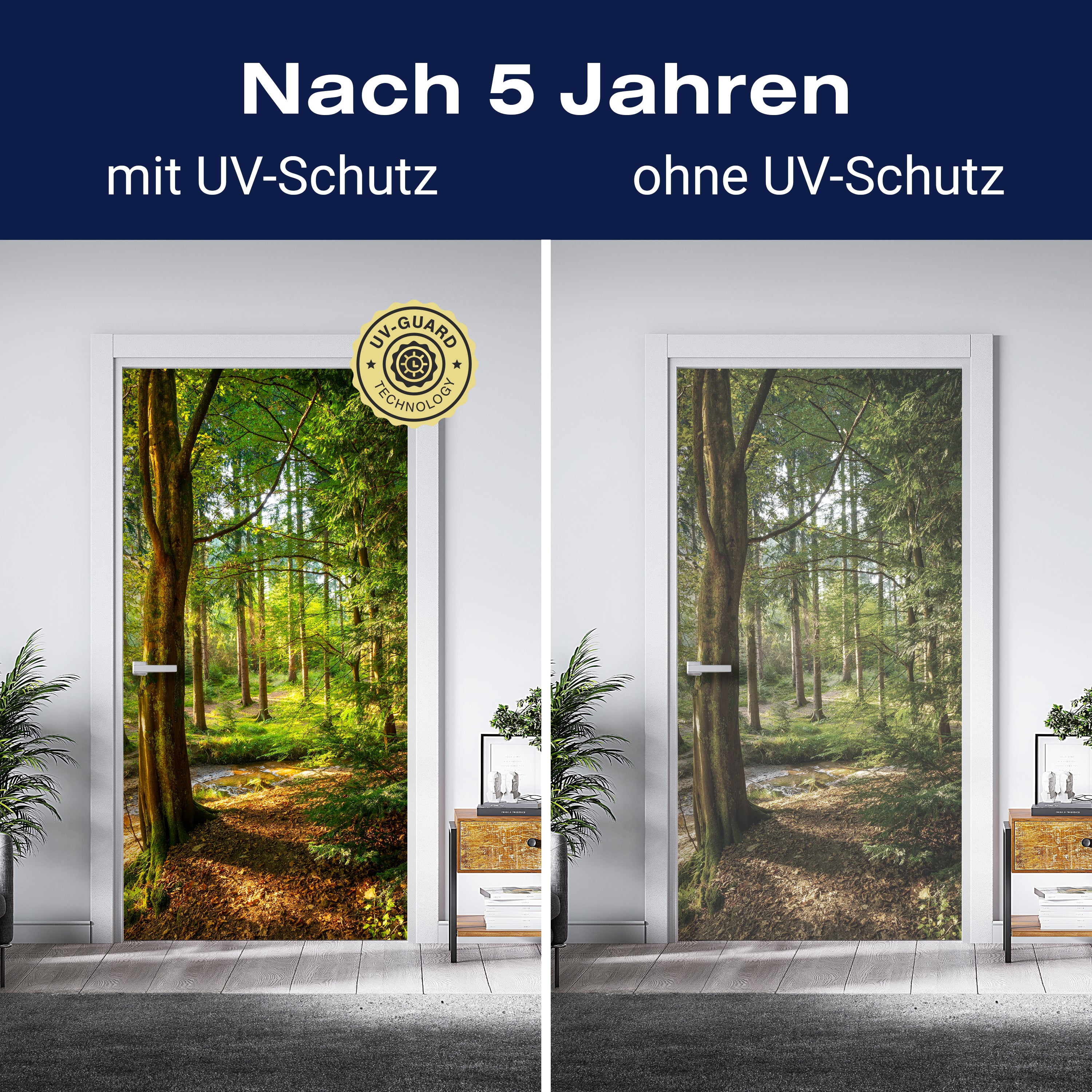 Türtapete Wald, Lichtung, Bäume, Fluss M1436 - Bild 4 Türtapete Wald, Lichtung, Bäume, Fluss M1436 - Bild 4