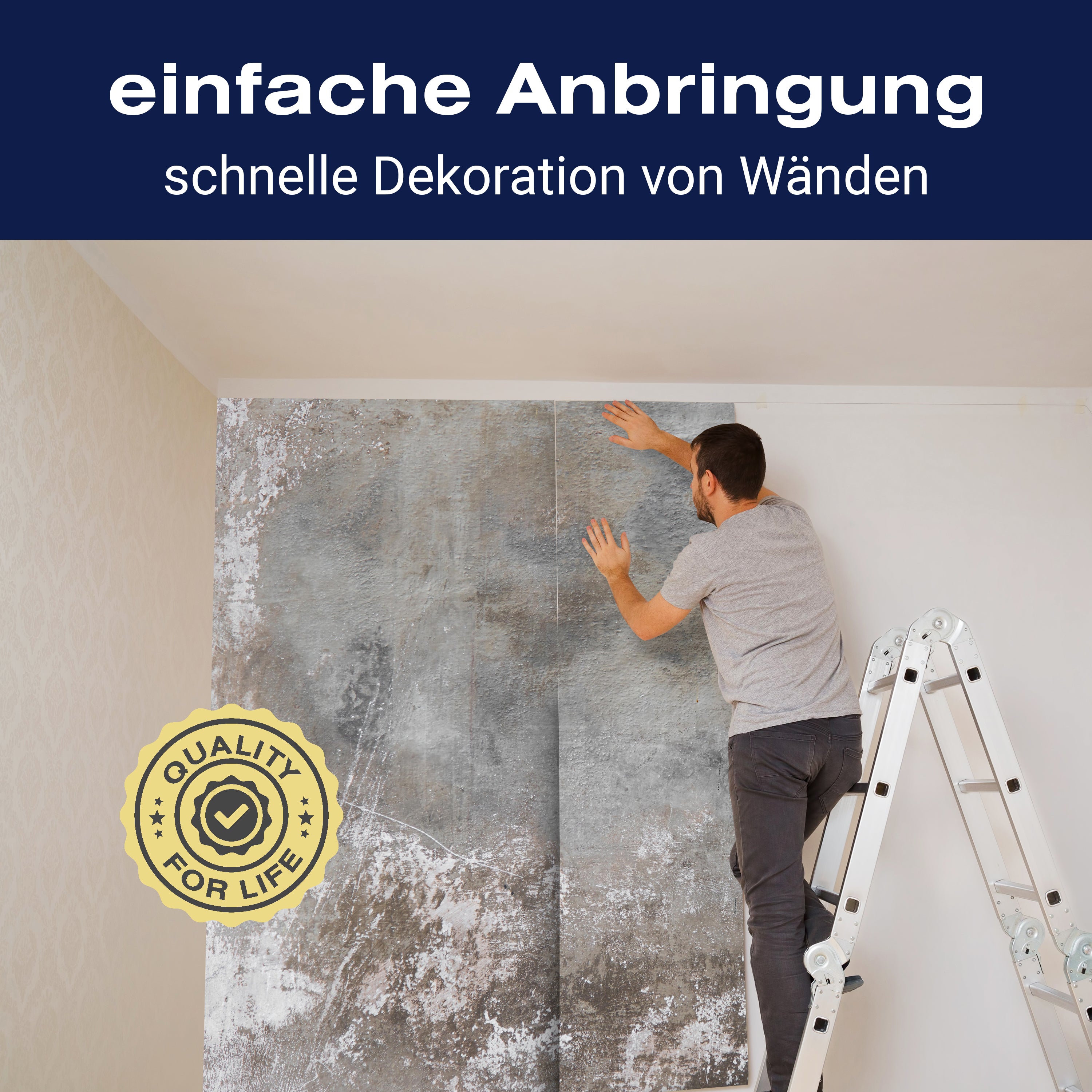 Fototapete Rustikal Beton-wand Grau M1439 - Bild 3 Fototapete Rustikal Beton-wand Grau M1439 - Bild 3