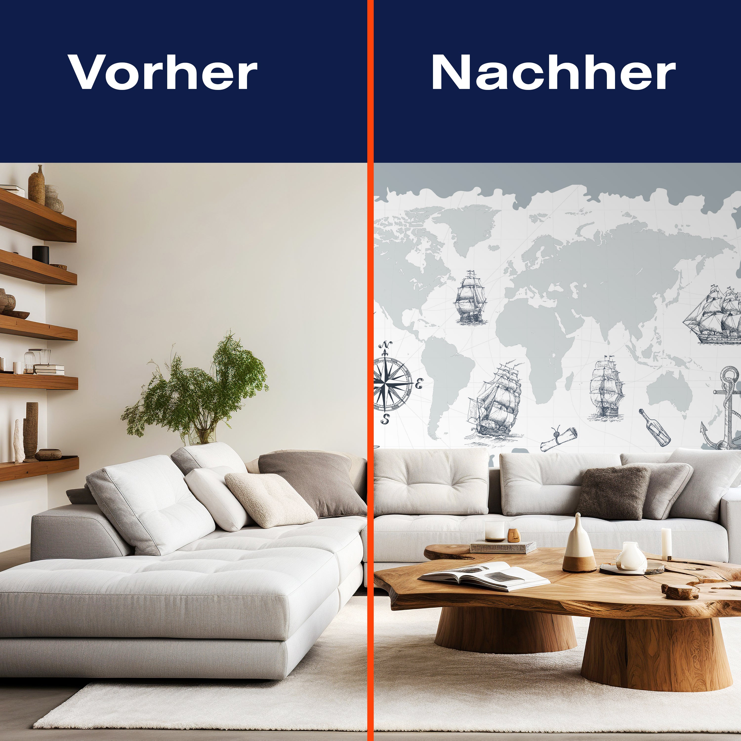 Fototapete Weltkarte vintage Hell Blau M1440 - Bild 9 Fototapete Weltkarte vintage Hell Blau M1440 - Bild 9