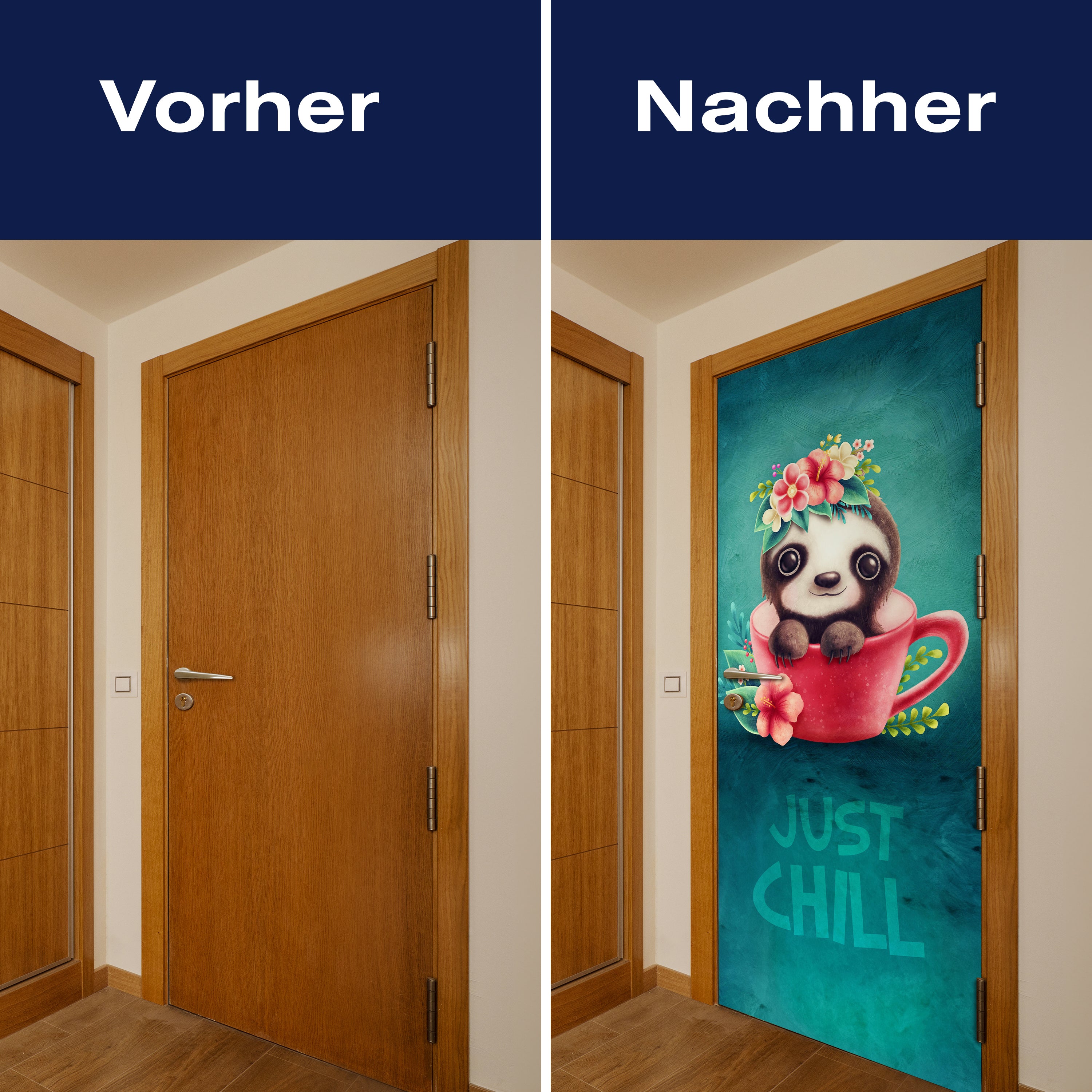 Türtapete Faultier, Illustration, Just Chill M1454 - Bild 10 Türtapete Faultier, Illustration, Just Chill M1454 - Bild 10