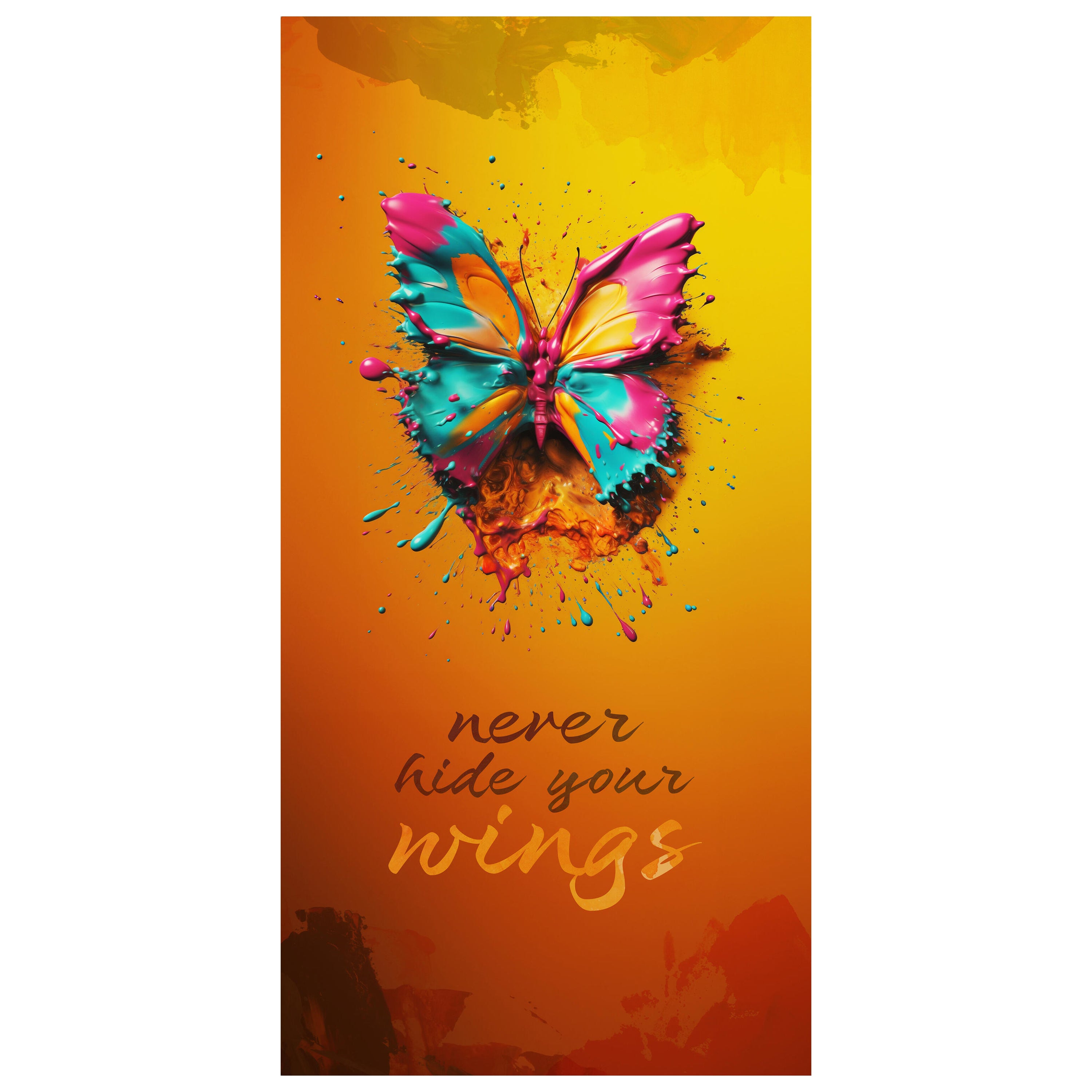 Türtapete Schmetterling, Spruch, Farbklecks M1460 - Bild 2 Türtapete Schmetterling, Spruch, Farbklecks M1460 - Bild 2