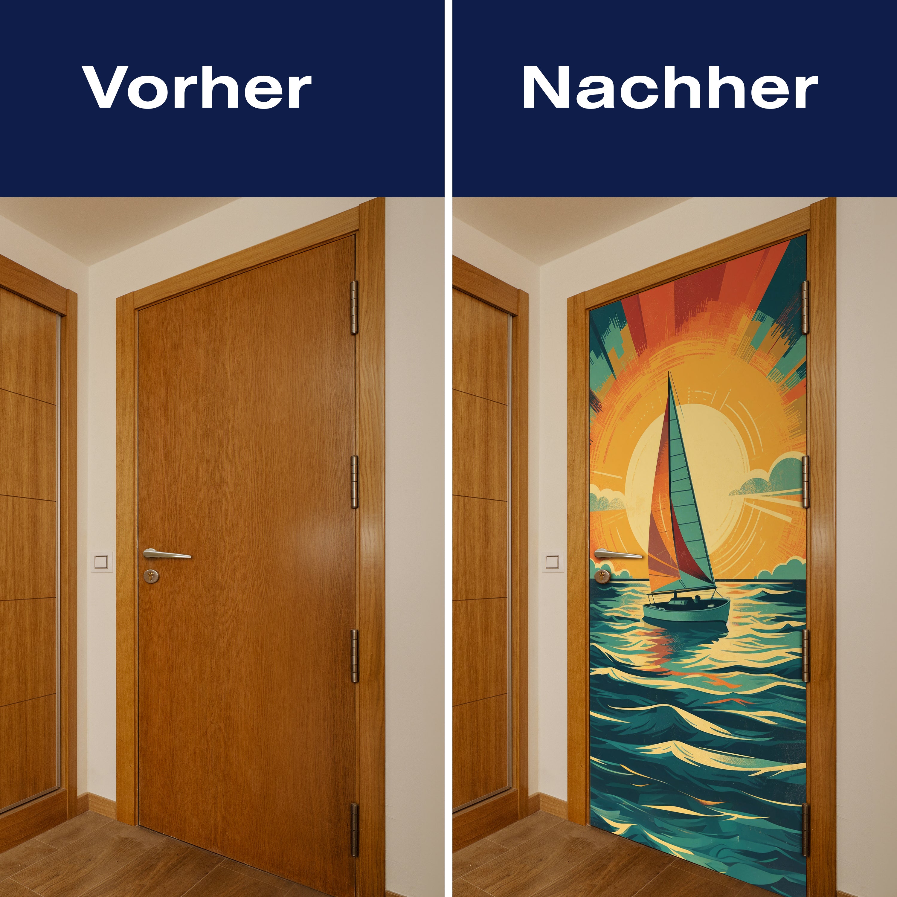Türtapete Segelboot, Sonne, Illustration M1485 - Bild 10 Türtapete Segelboot, Sonne, Illustration M1485 - Bild 10