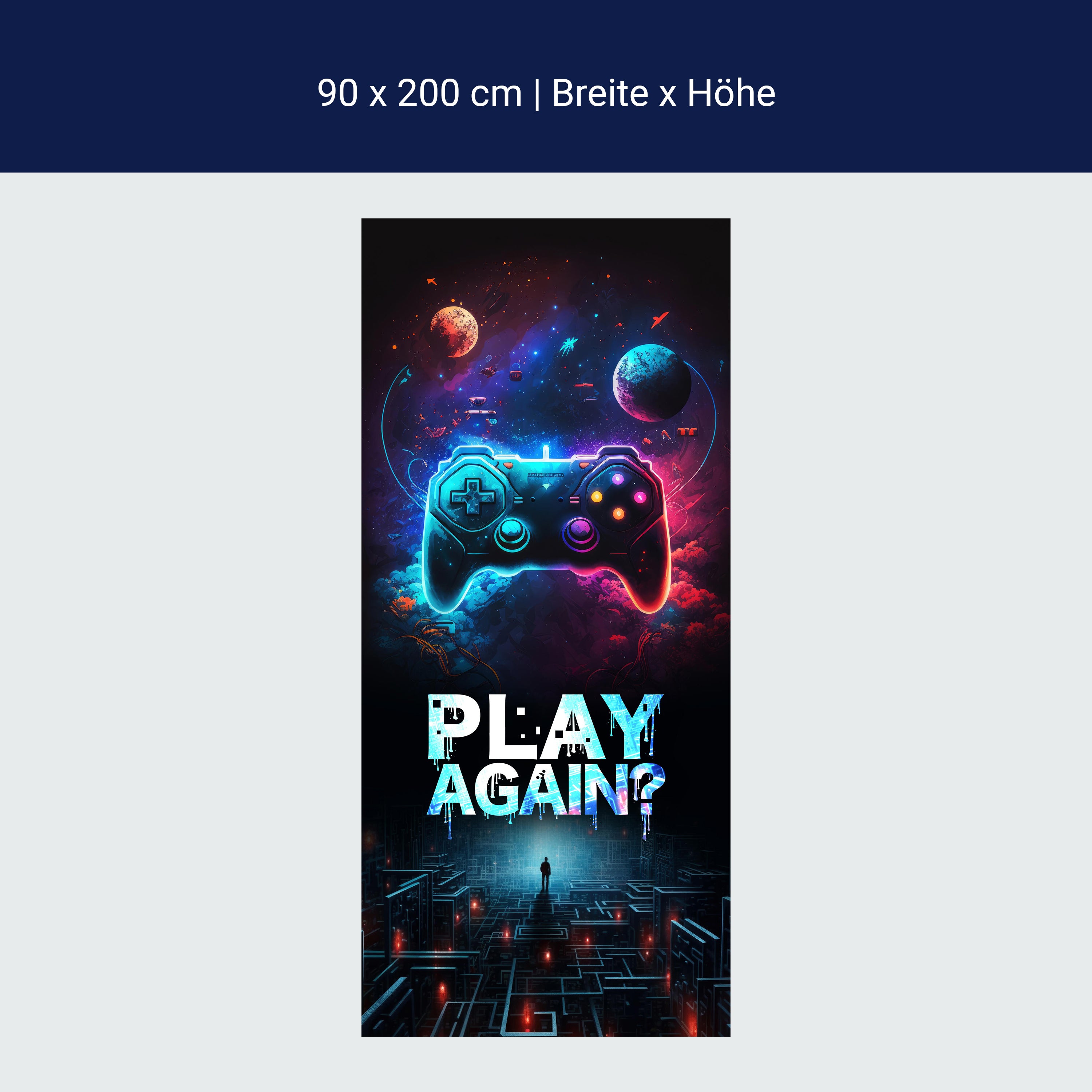 Türtapete Controller, Gaming, Spruch M1500 Türtapete Controller, Gaming, Spruch M1500