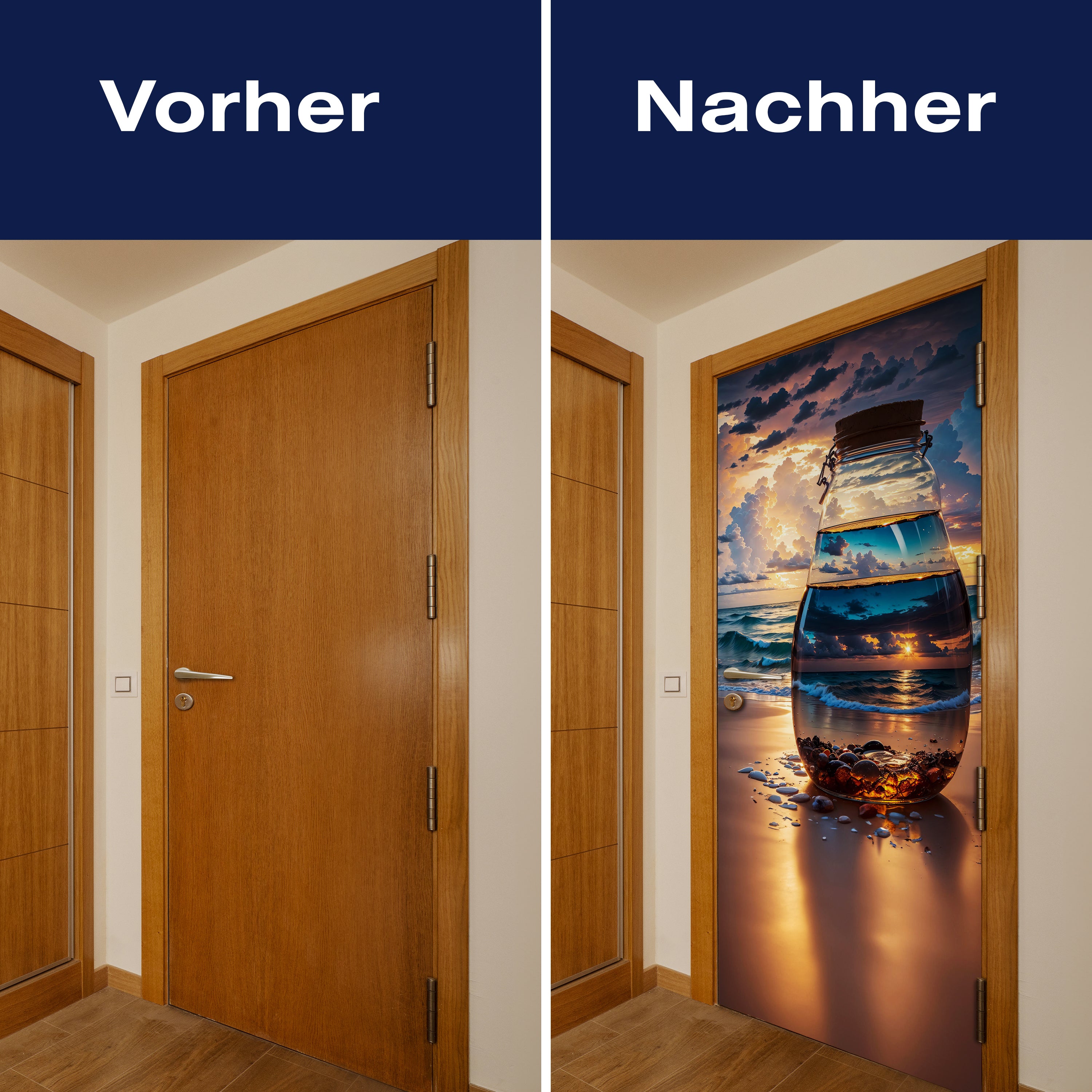 Türtapete Meer, Strand, Glasflasche M1505 - Bild 10 Türtapete Meer, Strand, Glasflasche M1505 - Bild 10