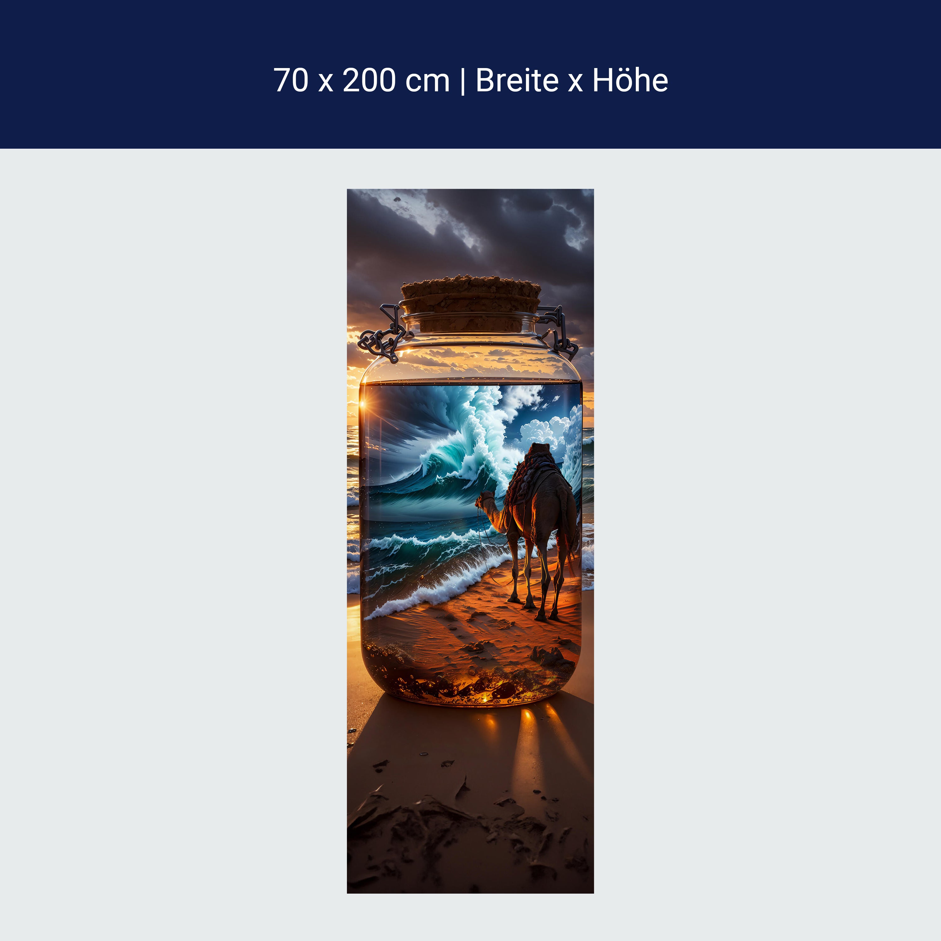 Türtapete Meer, Strand, Flasche, Kamel M1509 Türtapete Meer, Strand, Flasche, Kamel M1509