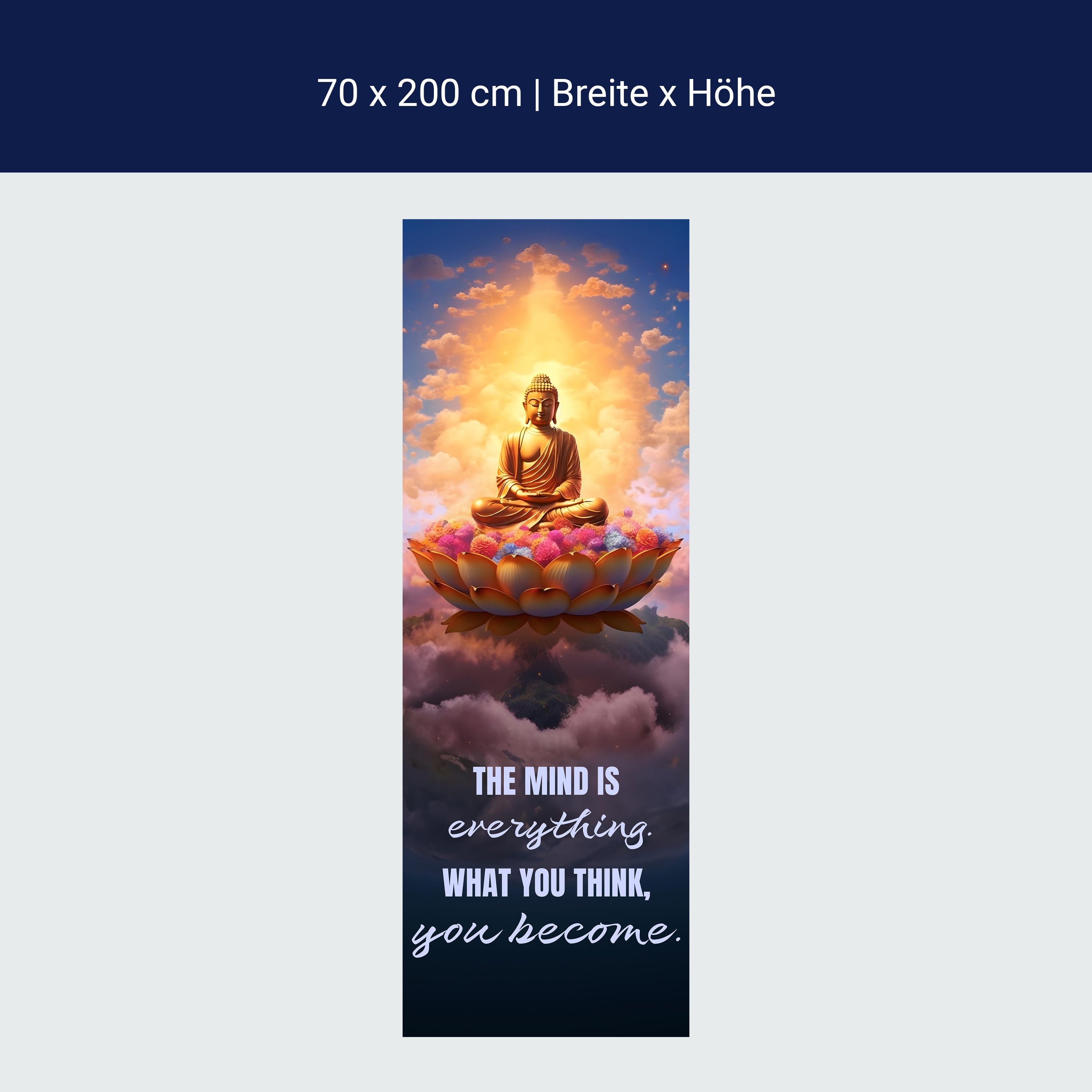Türtapete Buddha, Lotus, Spruch M1512 Türtapete Buddha, Lotus, Spruch M1512