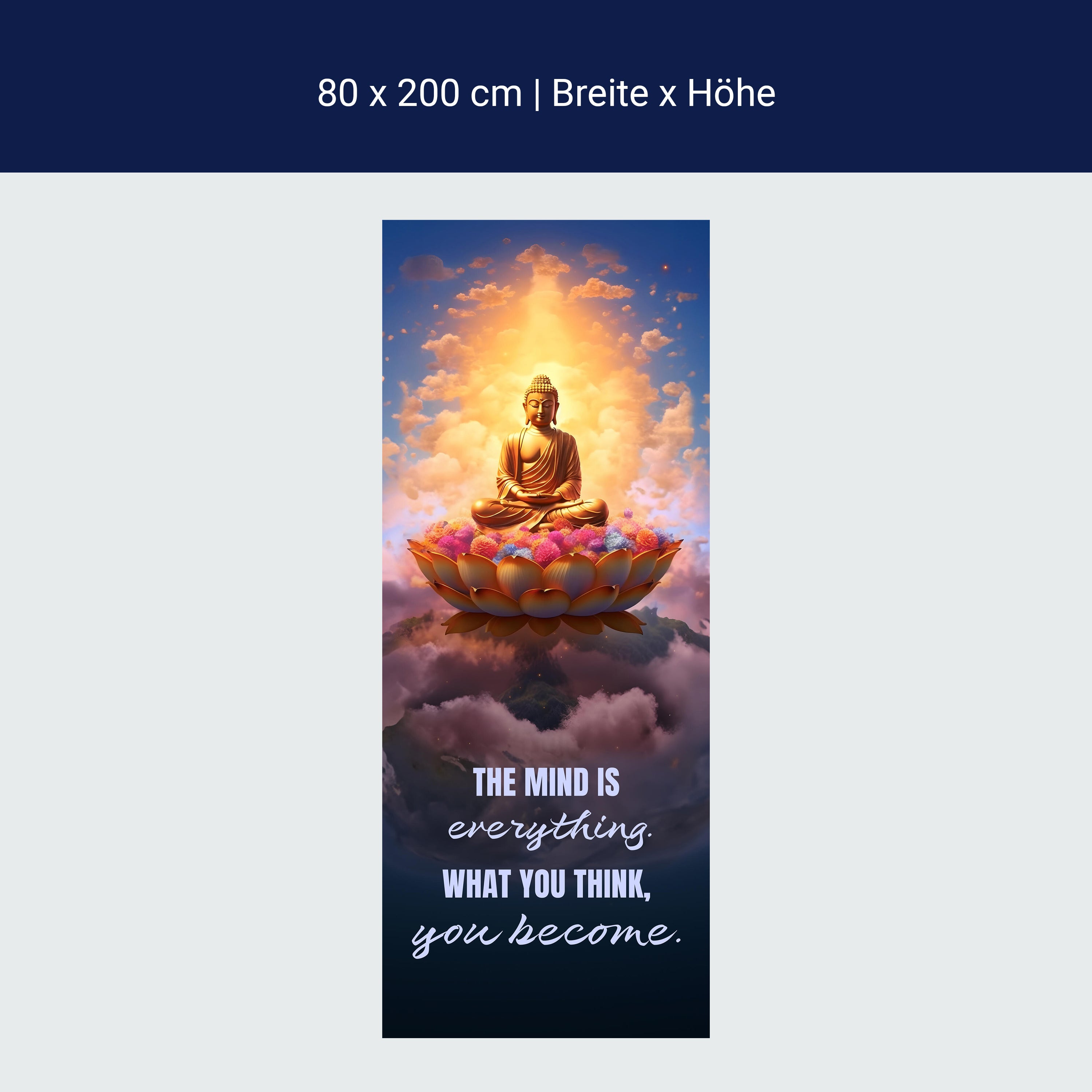 Türtapete Buddha, Lotus, Spruch M1512 Türtapete Buddha, Lotus, Spruch M1512