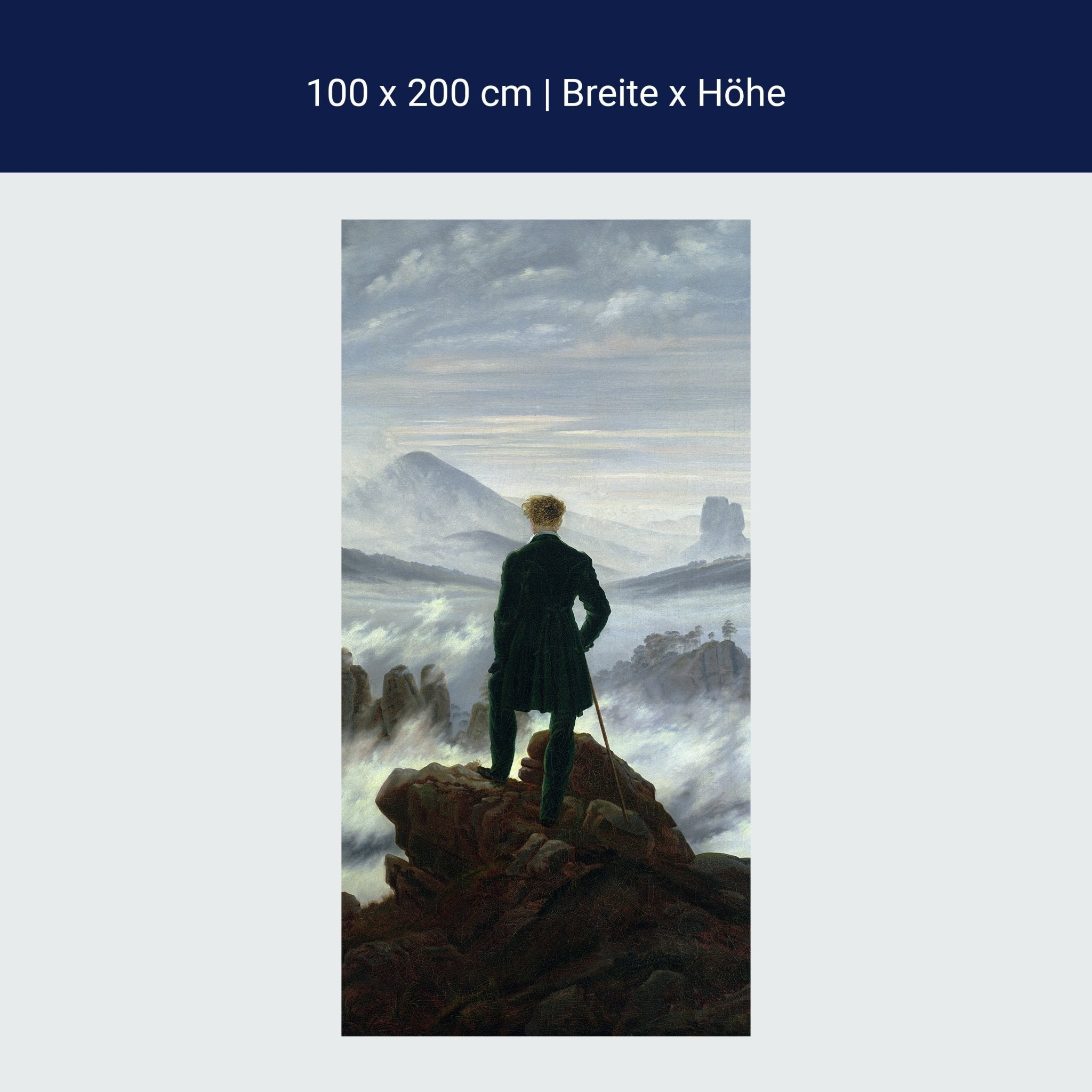 Türtapete Der Wanderer Caspar David Friedrich M1541 Türtapete Der Wanderer Caspar David Friedrich M1541