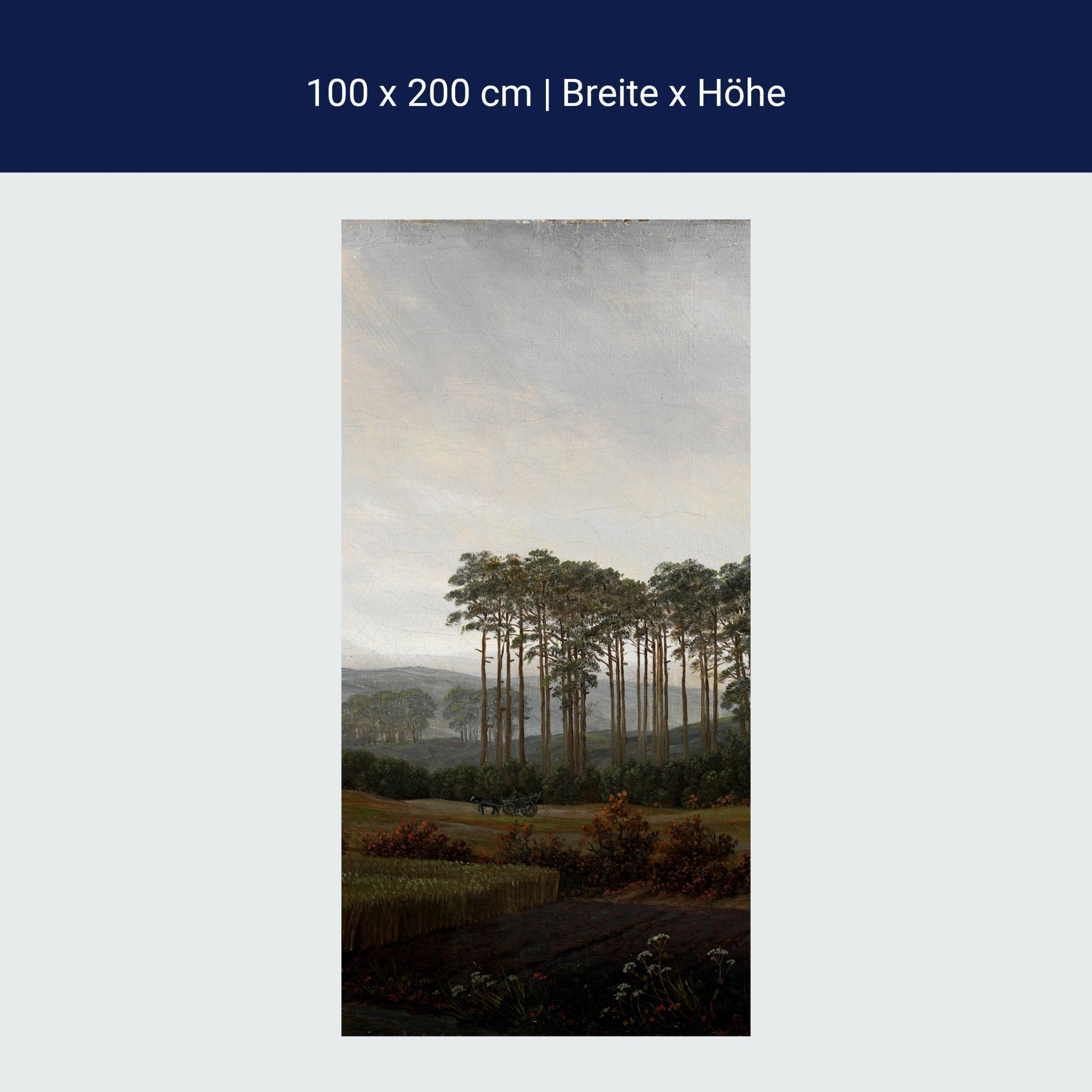 Türtapete Baumgruppe Caspar David Friedrich M1548 Türtapete Baumgruppe Caspar David Friedrich M1548