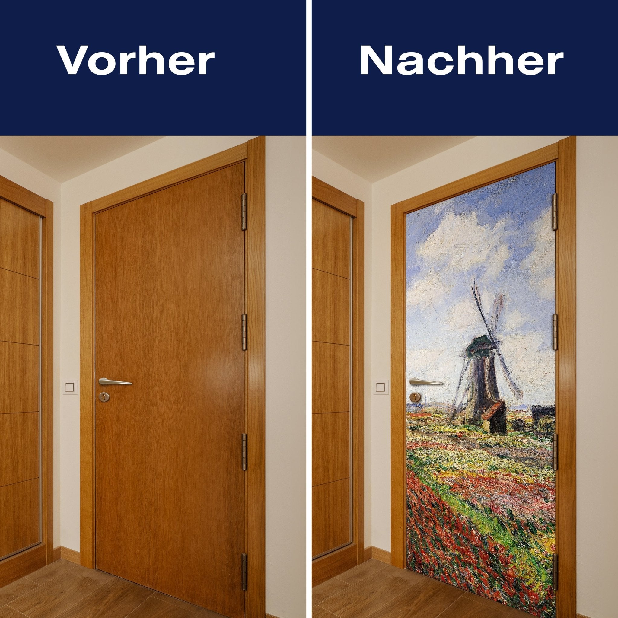 Türtapete Tulip Fields with the Rijnsburg Windmill, Claude Monet M1551 - Bild 10 Türtapete Tulip Fields with the Rijnsburg Windmill, Claude Monet M1551 - Bild 10