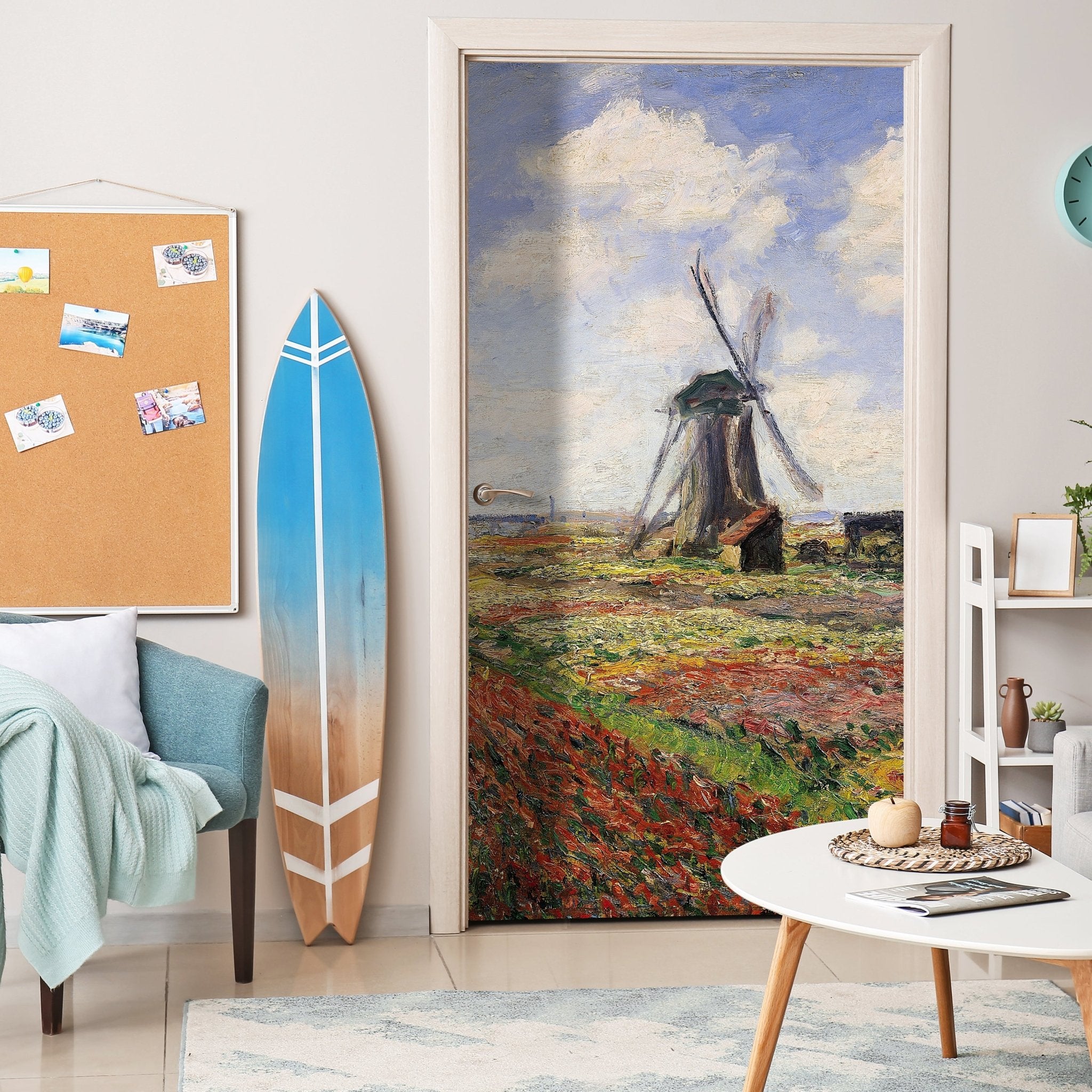 Türtapete Tulip Fields with the Rijnsburg Windmill, Claude Monet M1551 - Bild 2 Türtapete Tulip Fields with the Rijnsburg Windmill, Claude Monet M1551 - Bild 2