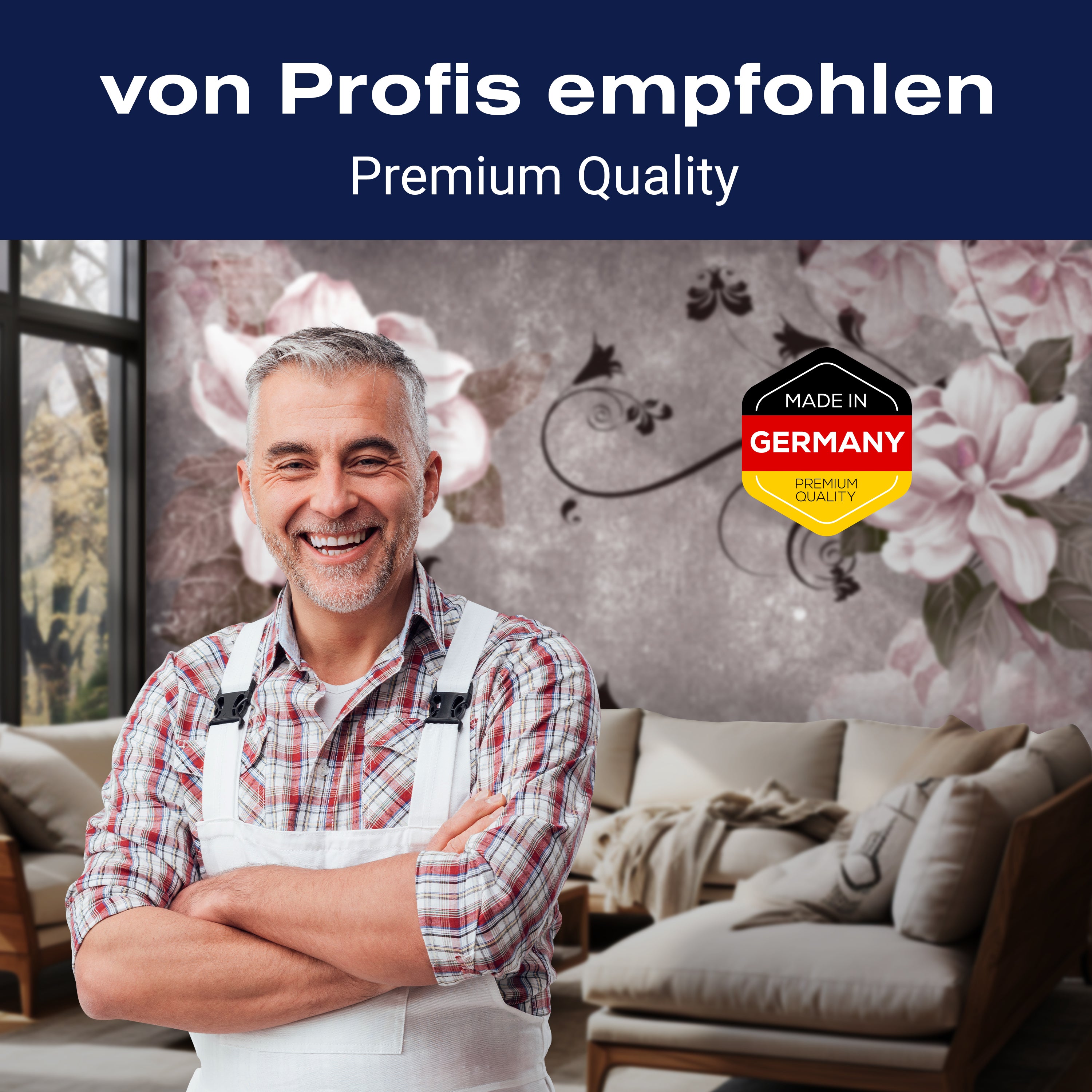 Fototapete Blüten Beton Ornament Rosa M1640 - Bild 5 Fototapete Blüten Beton Ornament Rosa M1640 - Bild 5