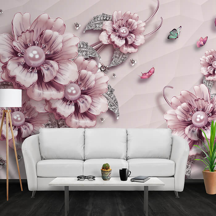 Fototapete Rosa Blumen M1646 - Bild 1 Fototapete Rosa Blumen M1646 - Bild 1