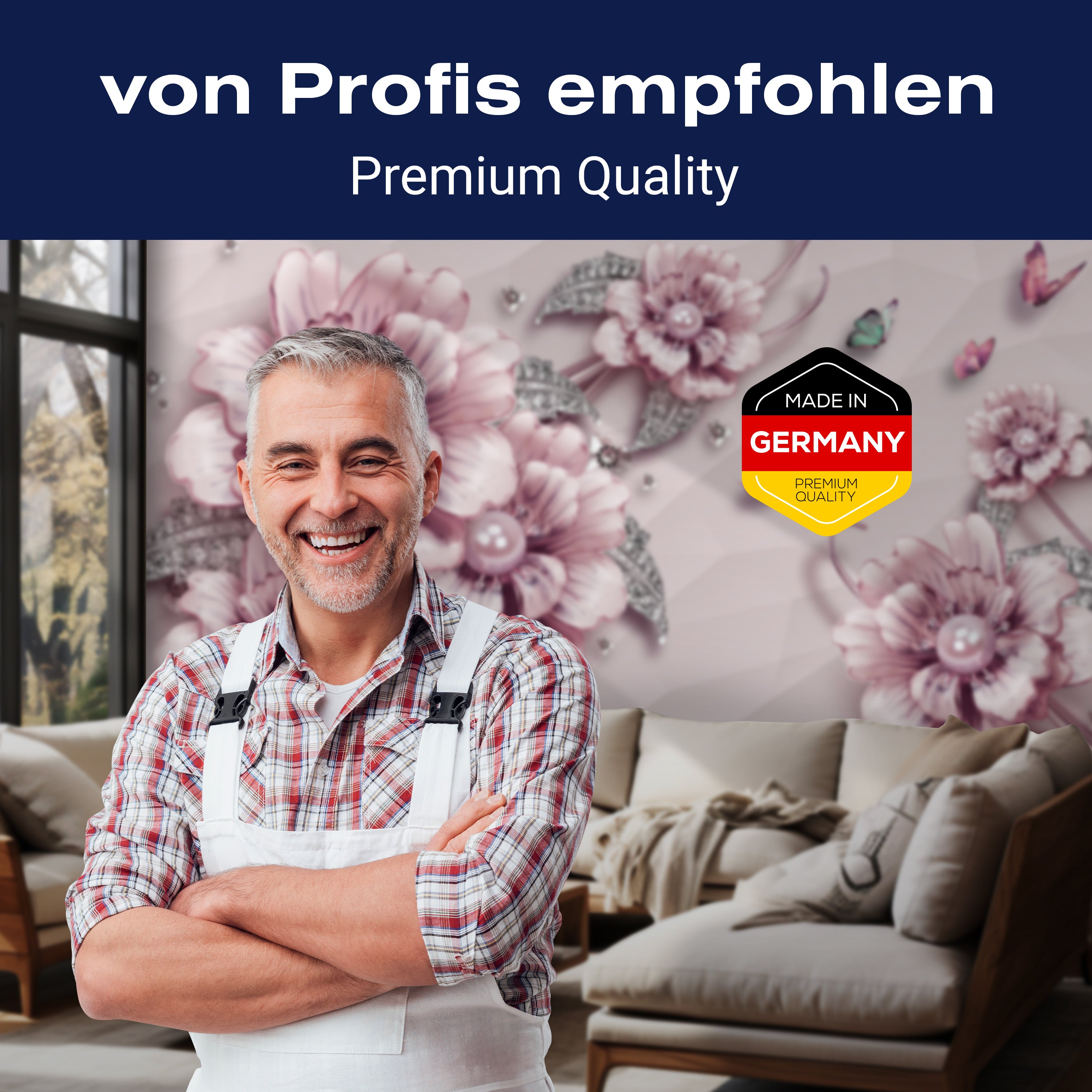 Fototapete Rosa Blumen M1646 - Bild 5 Fototapete Rosa Blumen M1646 - Bild 5