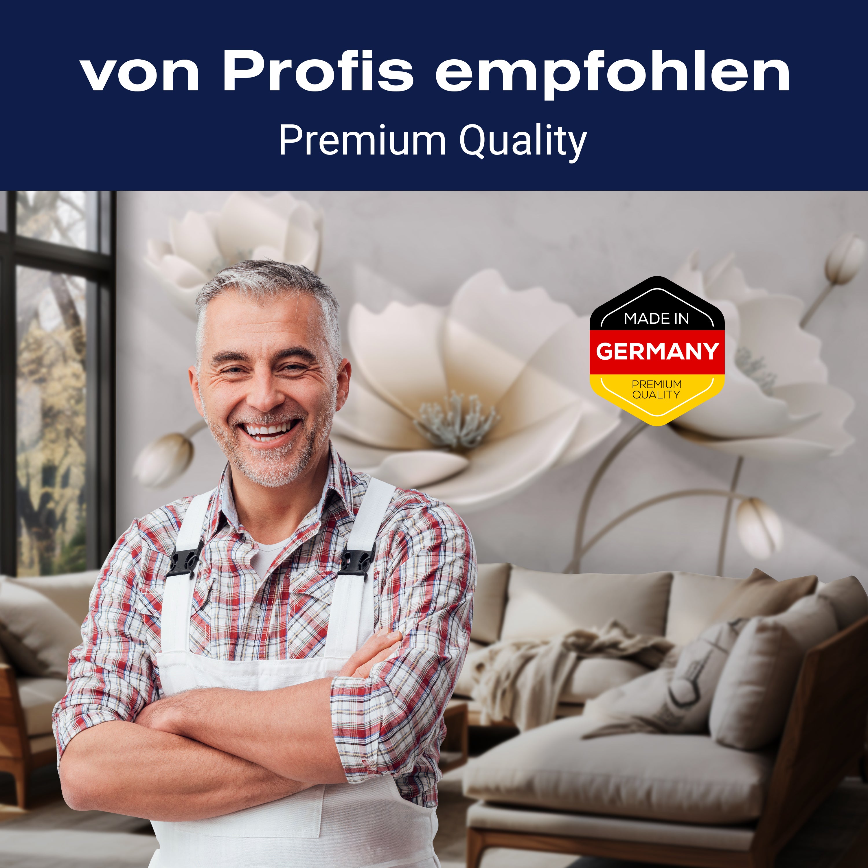 Fototapete Blumen Beton 3D M1797 - Bild 5 Fototapete Blumen Beton 3D M1797 - Bild 5