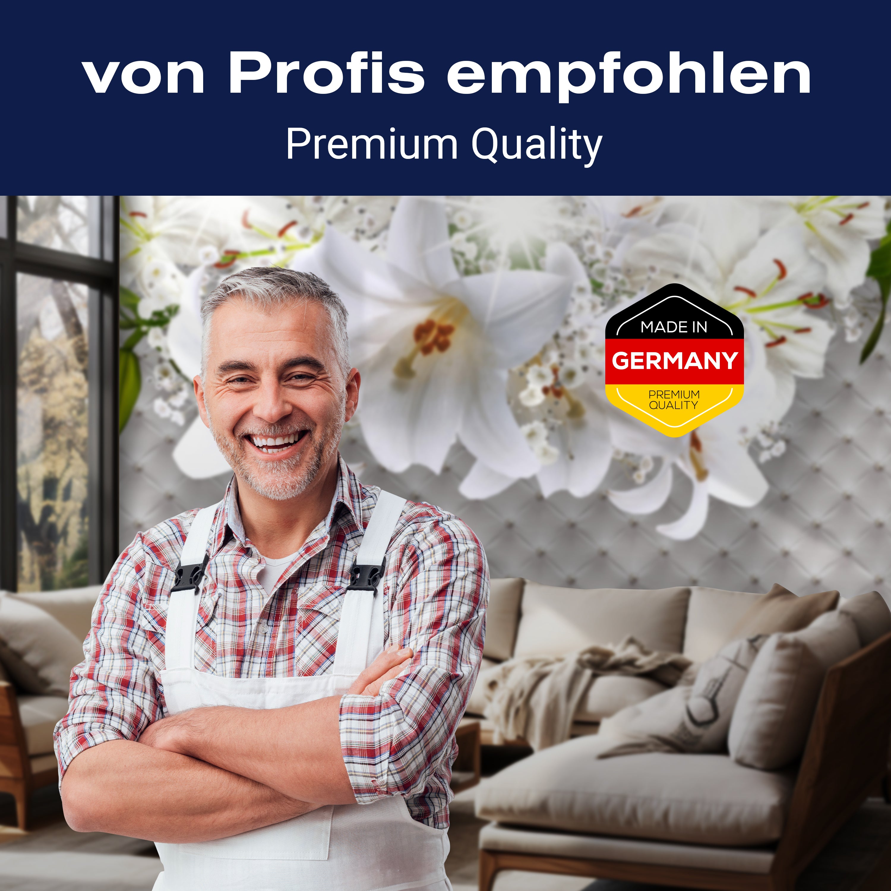 Fototapete Lilien Polster Perlen M1803 - Bild 5 Fototapete Lilien Polster Perlen M1803 - Bild 5