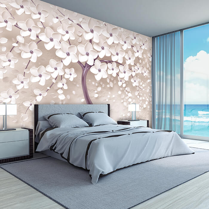 Fototapete Baum Violett M1917 - Bild 1 Fototapete Baum Violett M1917 - Bild 1