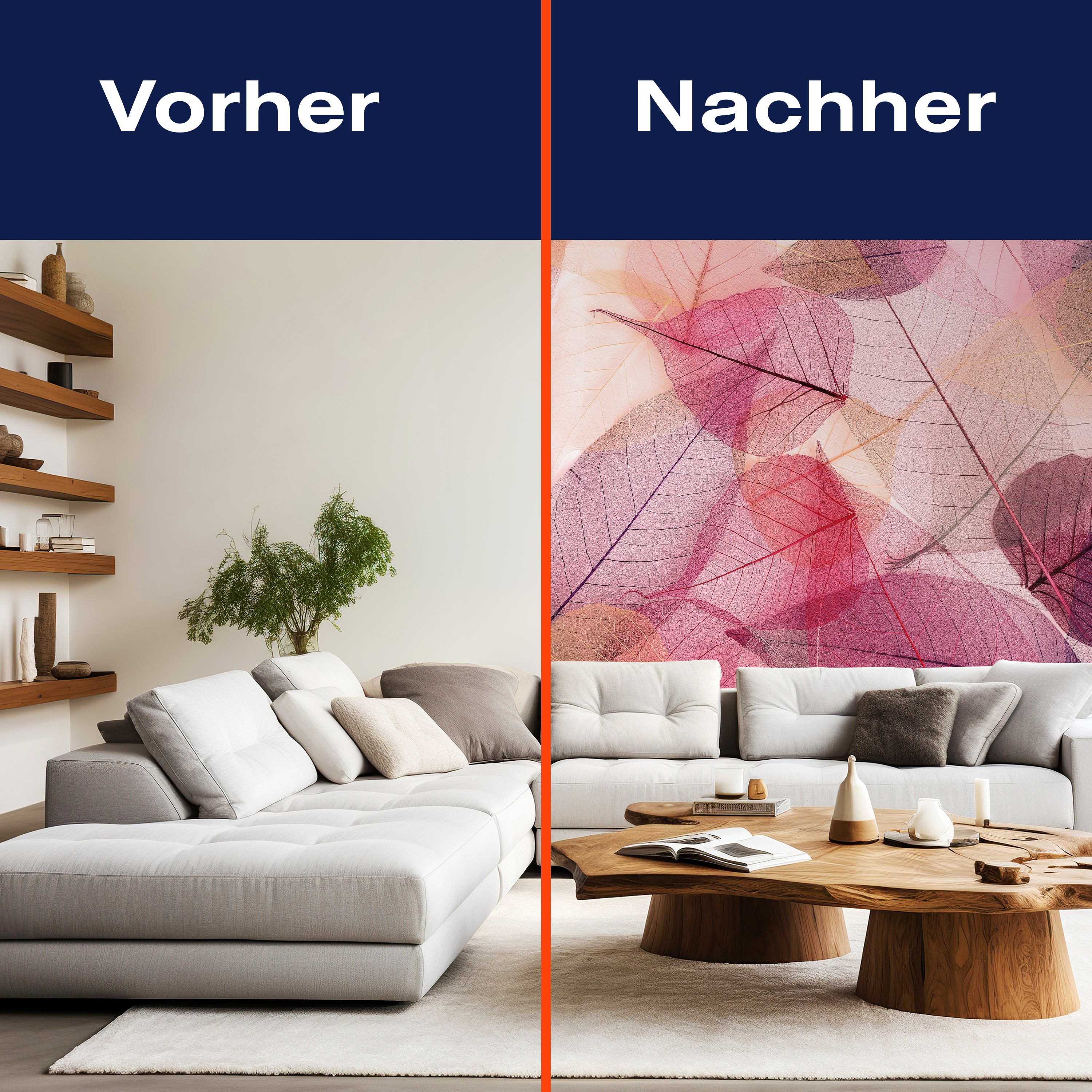 Fototapete Rosa Blätter M2090 - Bild 9 Fototapete Rosa Blätter M2090 - Bild 9