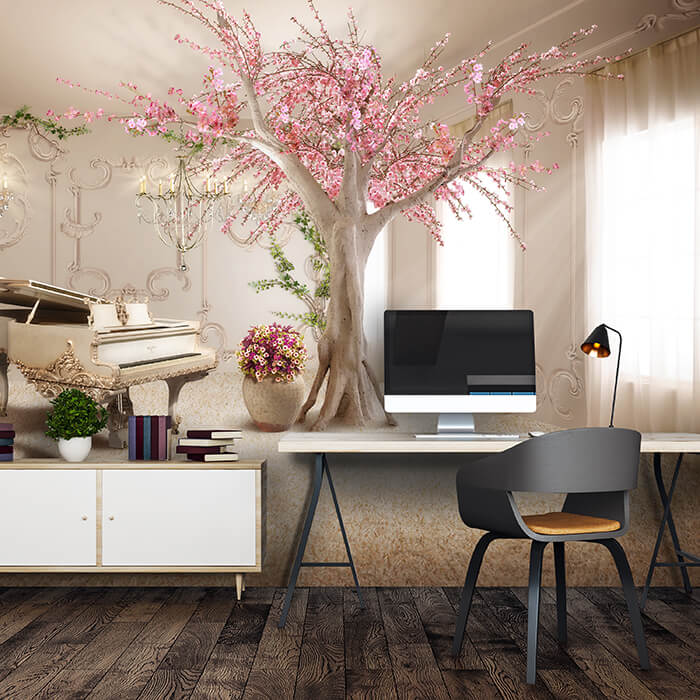 Fototapete Raumerweiterung Klavier Baum M3845 - Bild 1 Fototapete Raumerweiterung Klavier Baum M3845 - Bild 1