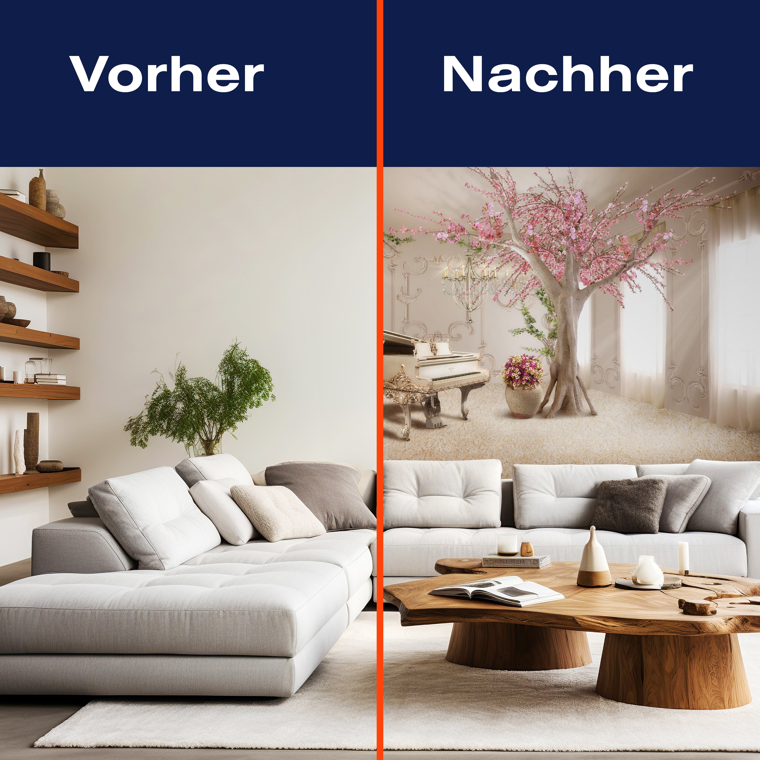 Fototapete Raumerweiterung Klavier Baum M3845 - Bild 9 Fototapete Raumerweiterung Klavier Baum M3845 - Bild 9