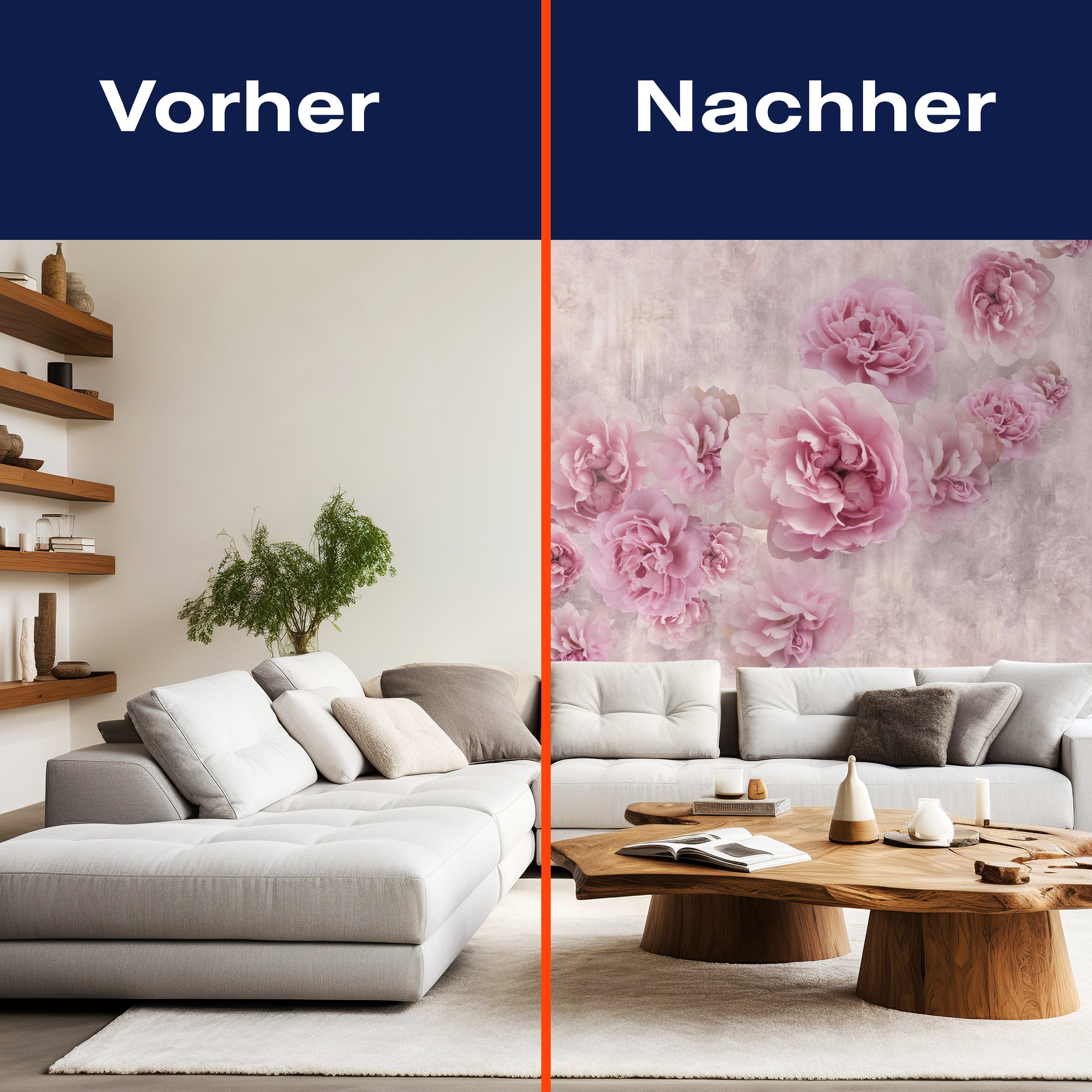 Fototapete rosa Rosen Betonwand alt M4678 - Bild 9 Fototapete rosa Rosen Betonwand alt M4678 - Bild 9