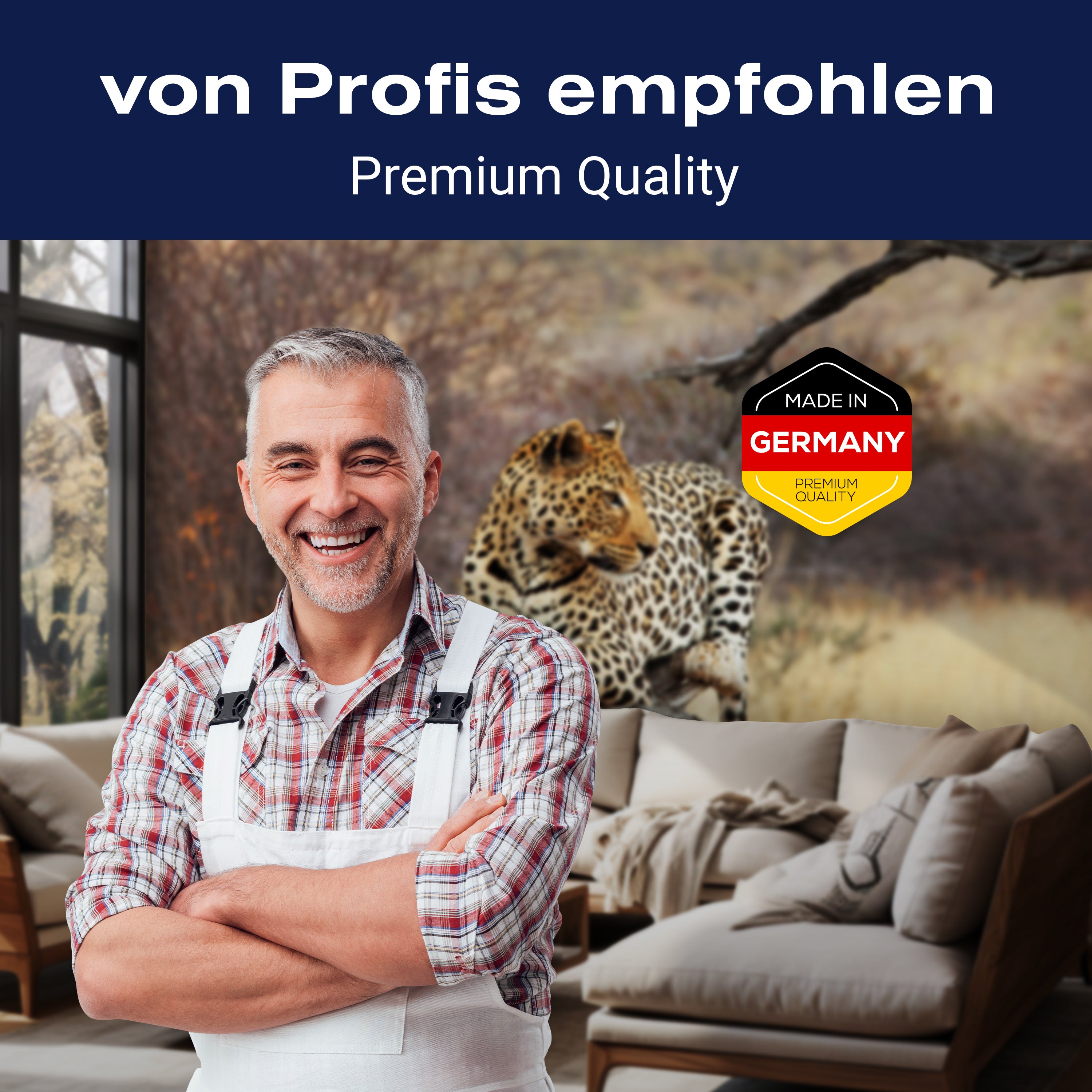 Fototapete Leopard Ast Savanne M4813 - Bild 5 Fototapete Leopard Ast Savanne M4813 - Bild 5