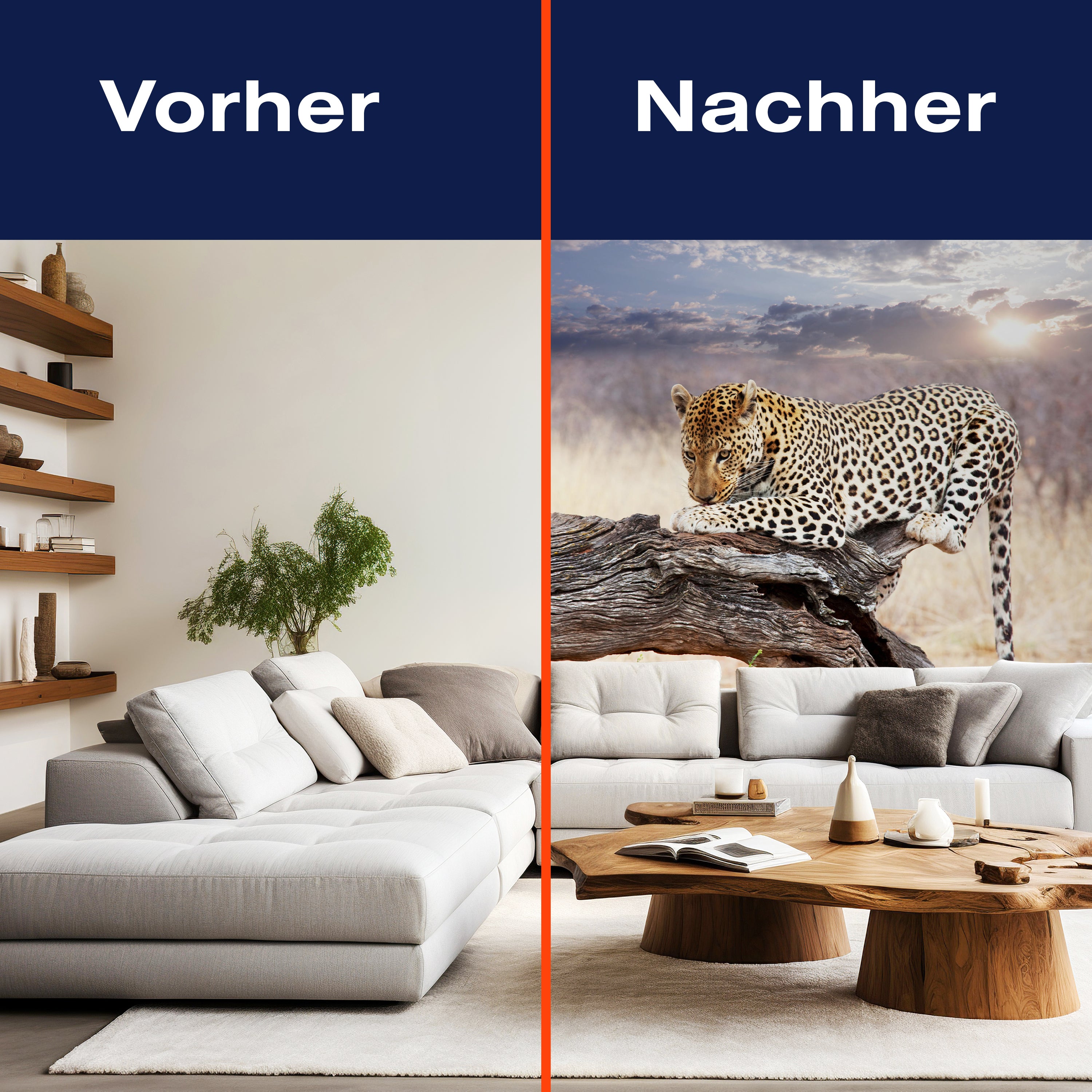 Fototapete Leopard Ast Savanne Himmel M4814 - Bild 9 Fototapete Leopard Ast Savanne Himmel M4814 - Bild 9