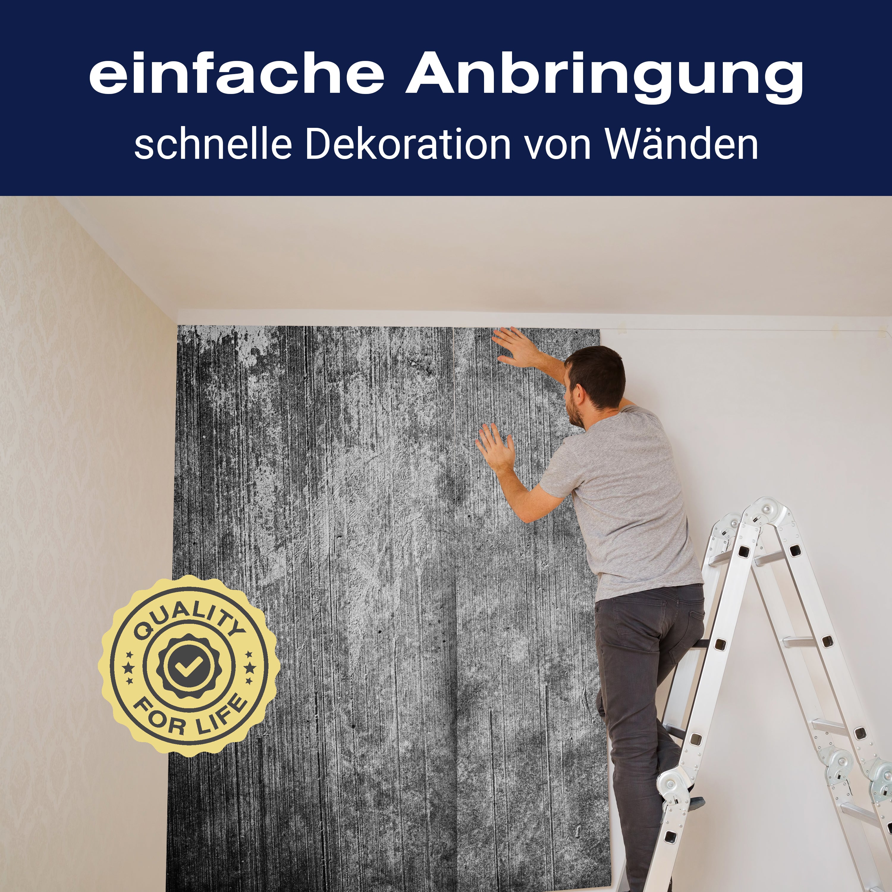 Fototapete Betonmauer Wand Schwarz M4875 - Bild 3 Fototapete Betonmauer Wand Schwarz M4875 - Bild 3