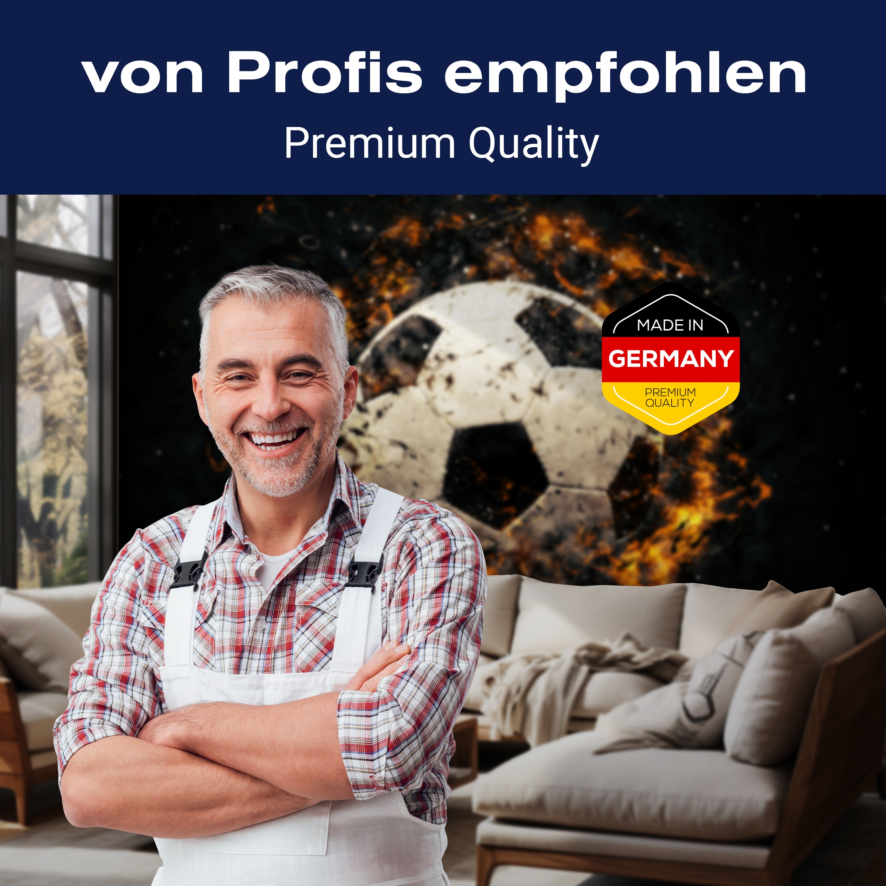 Fototapete Close-up Fussball Feuer Ball M4908 - Bild 5 Fototapete Close-up Fussball Feuer Ball M4908 - Bild 5