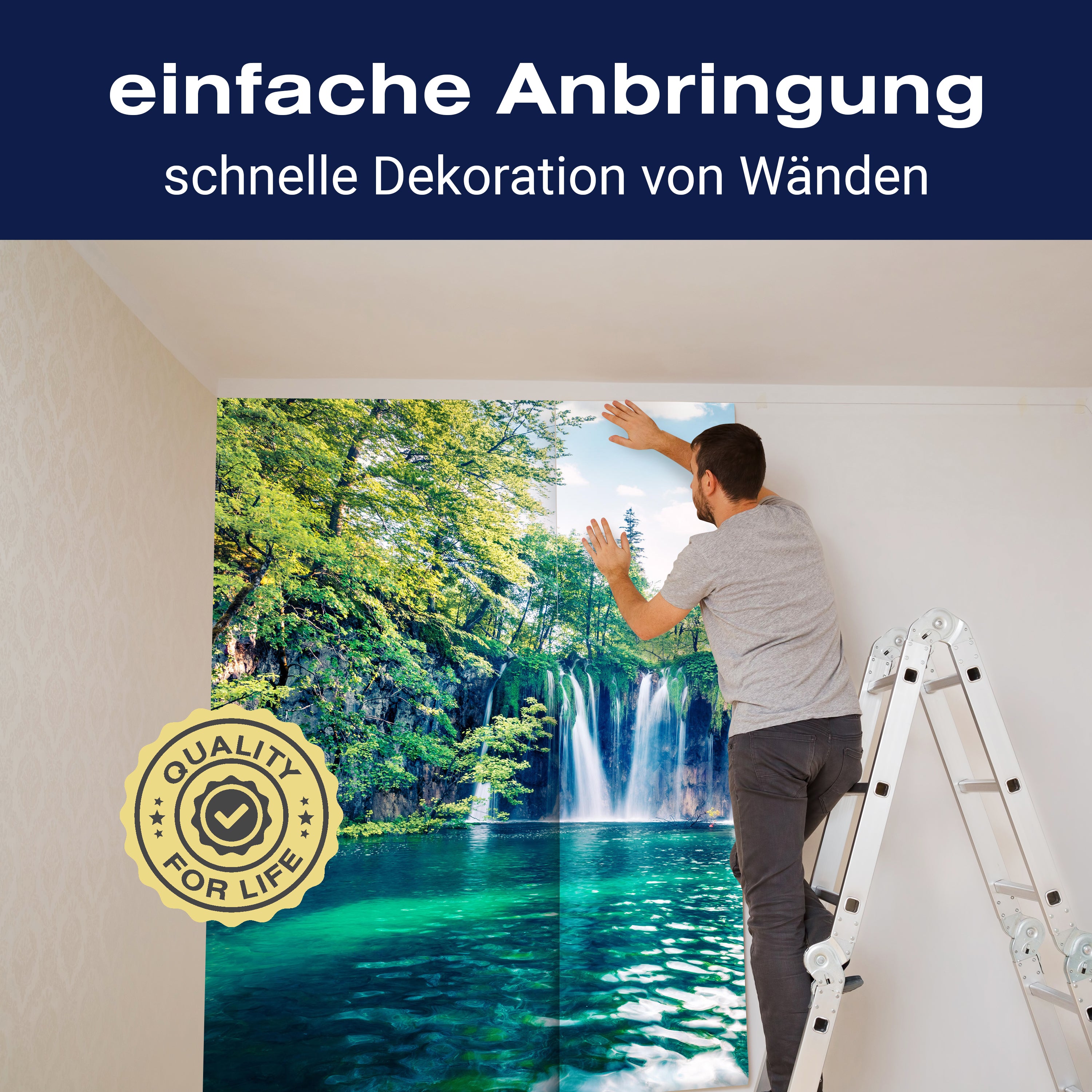 Fototapete Wasserfall mit See M5773 - Bild 3 Fototapete Wasserfall mit See M5773 - Bild 3
