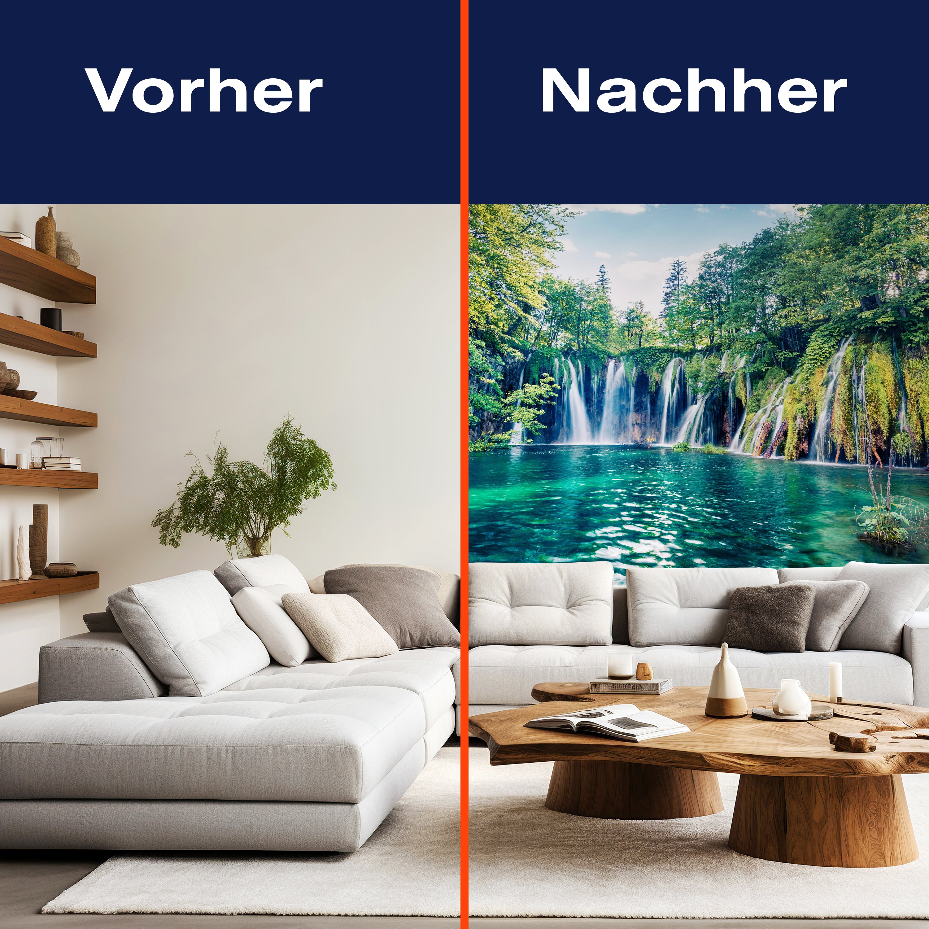 Fototapete Wasserfall mit See M5773 - Bild 9 Fototapete Wasserfall mit See M5773 - Bild 9