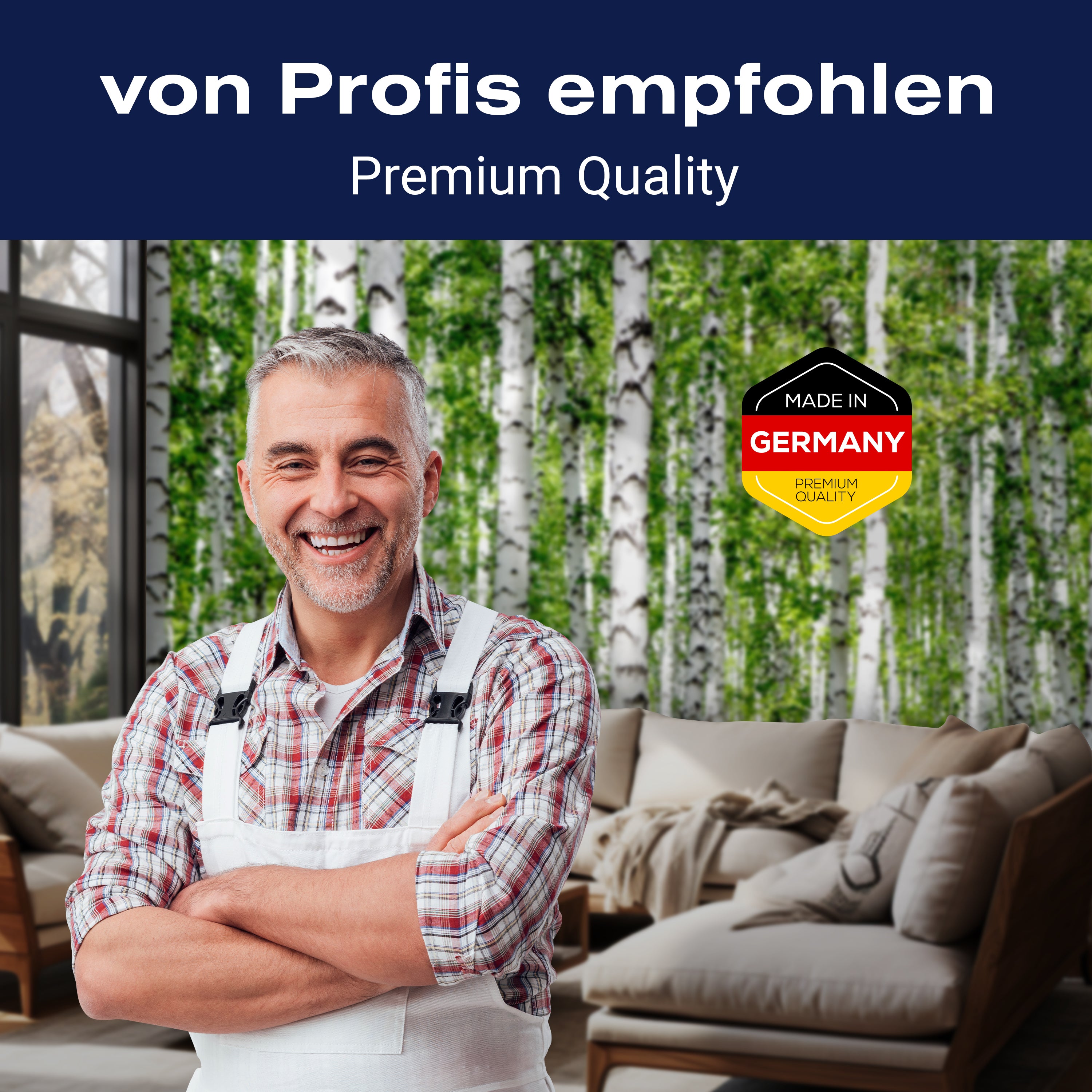 Fototapete Birkenwald Nahansicht Dicht M5835 - Bild 5 Fototapete Birkenwald Nahansicht Dicht M5835 - Bild 5