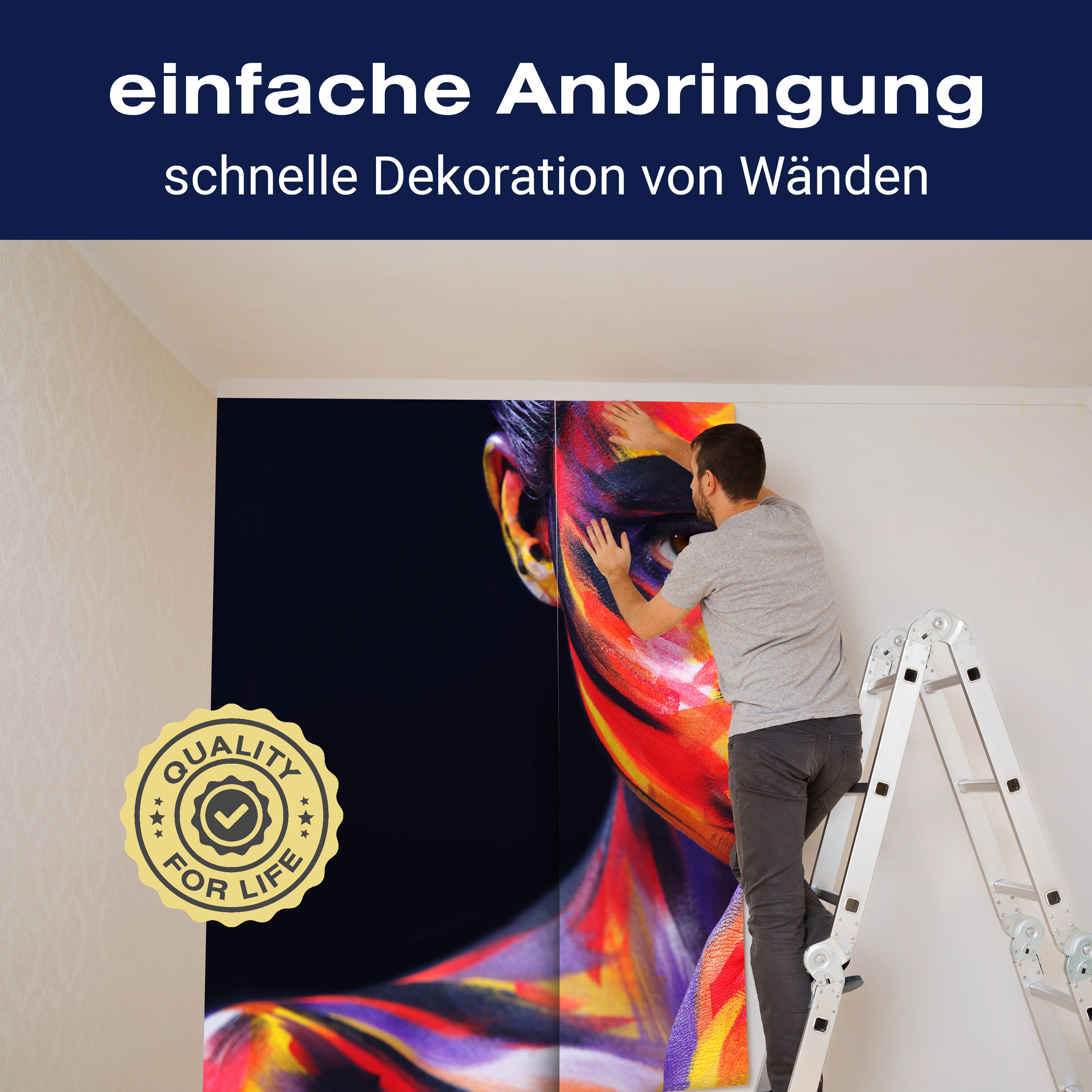 Fototapete Frau bemalten Körper und Gesicht M6012 - Bild 3 Fototapete Frau bemalten Körper und Gesicht M6012 - Bild 3