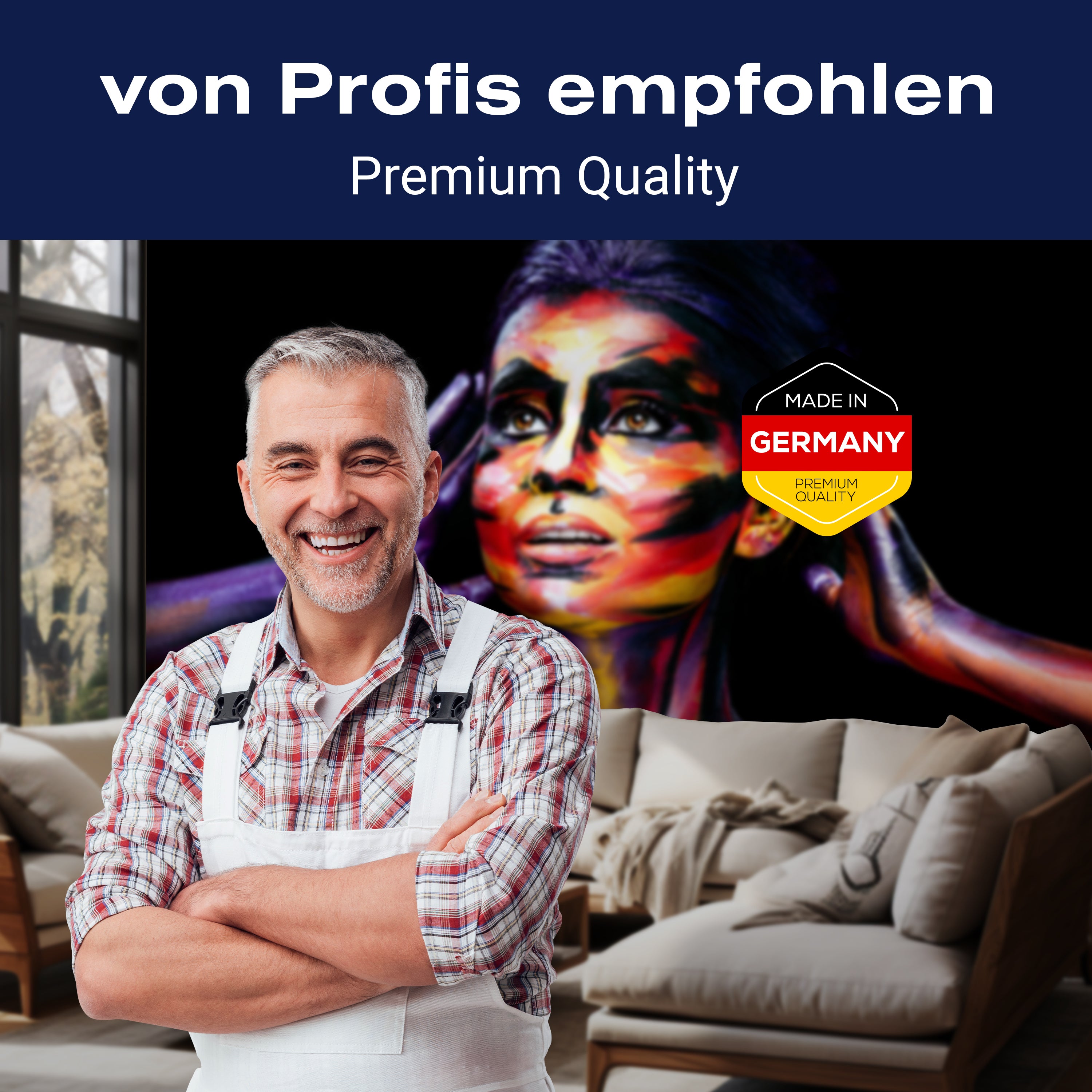 Fototapete Frau bemalt mit verschiedenen Farben M6014 - Bild 5 Fototapete Frau bemalt mit verschiedenen Farben M6014 - Bild 5