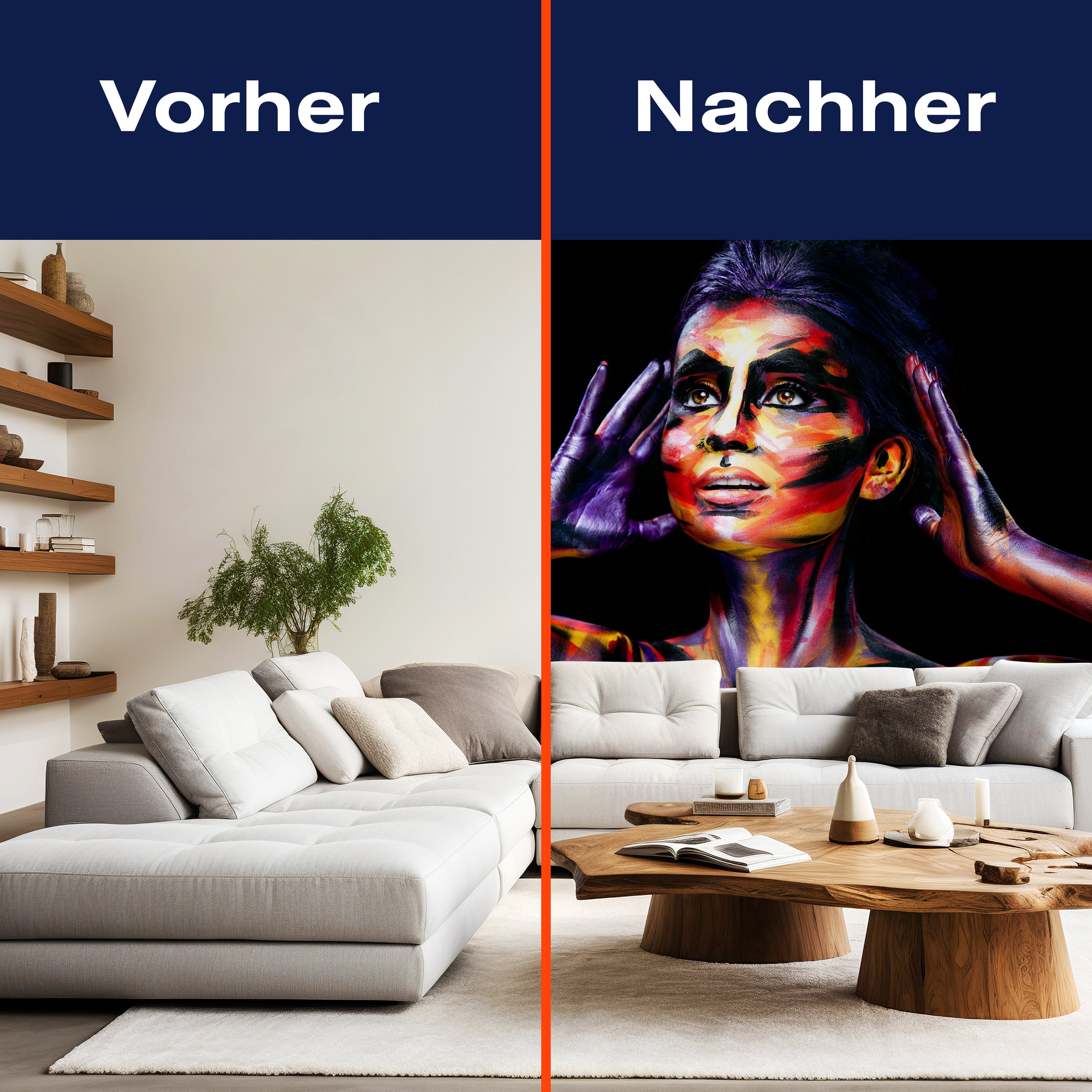 Fototapete Frau bemalt mit verschiedenen Farben M6014 - Bild 9 Fototapete Frau bemalt mit verschiedenen Farben M6014 - Bild 9