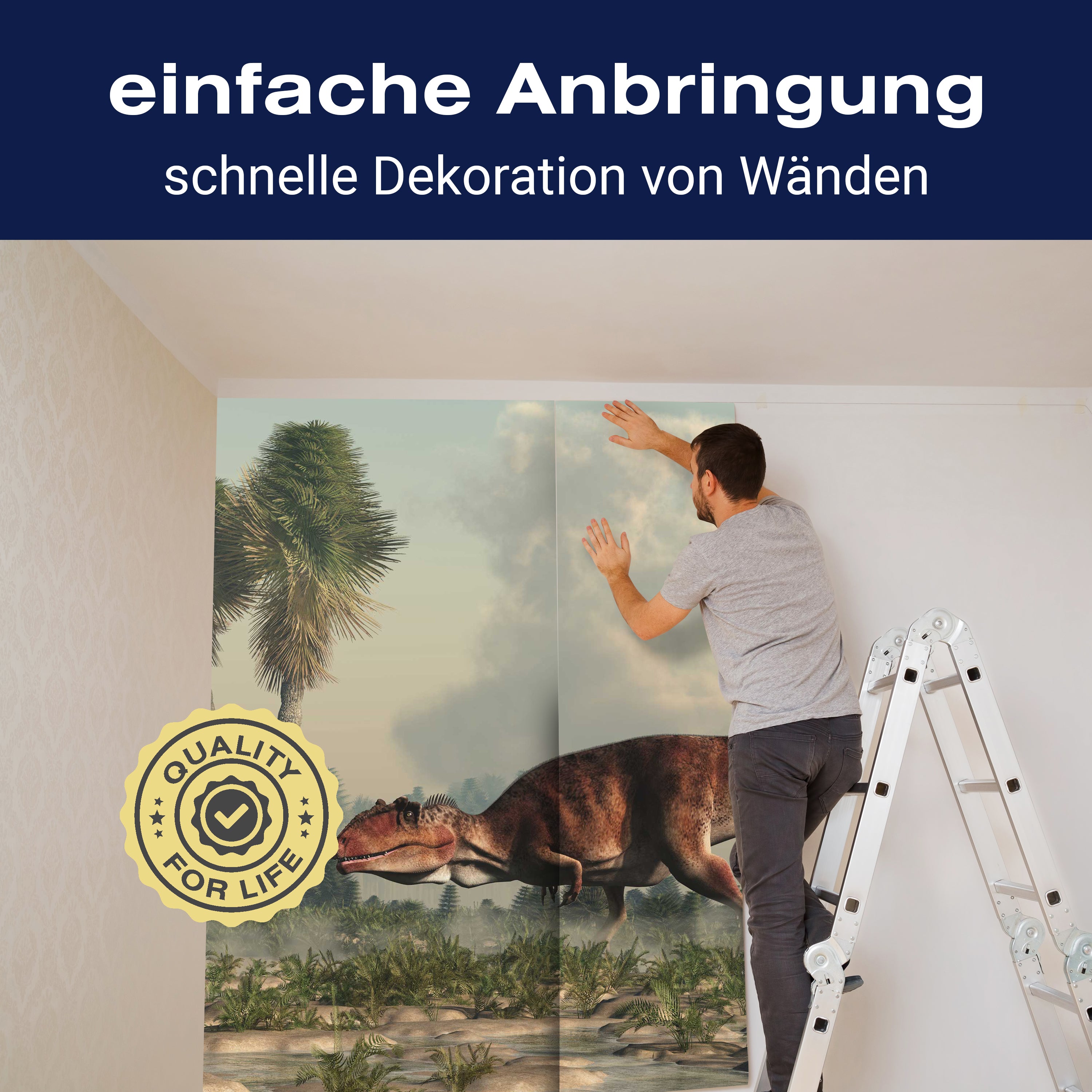 Fototapete Giganotosaurus Dino zwischen Palmen M6017 - Bild 3 Fototapete Giganotosaurus Dino zwischen Palmen M6017 - Bild 3