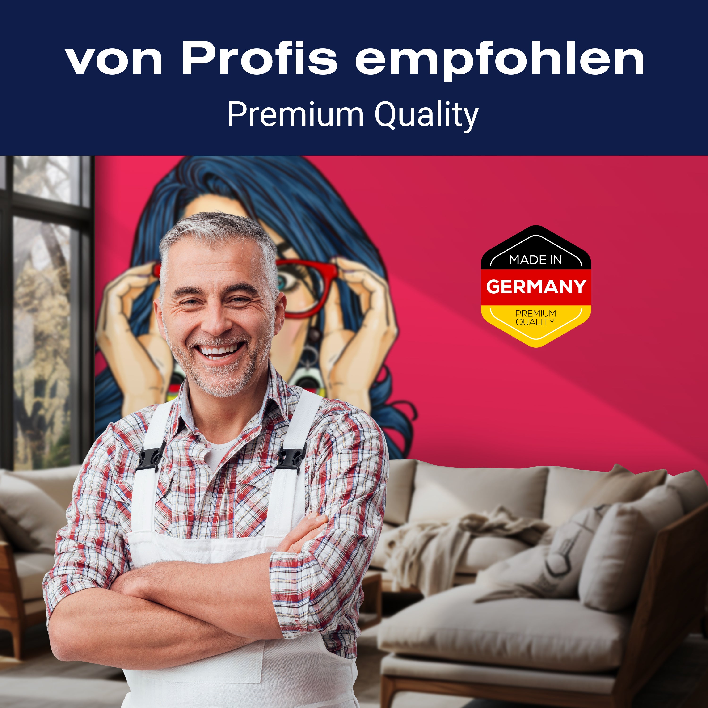 Fototapete Frau in Popart Style M6026 - Bild 5 Fototapete Frau in Popart Style M6026 - Bild 5