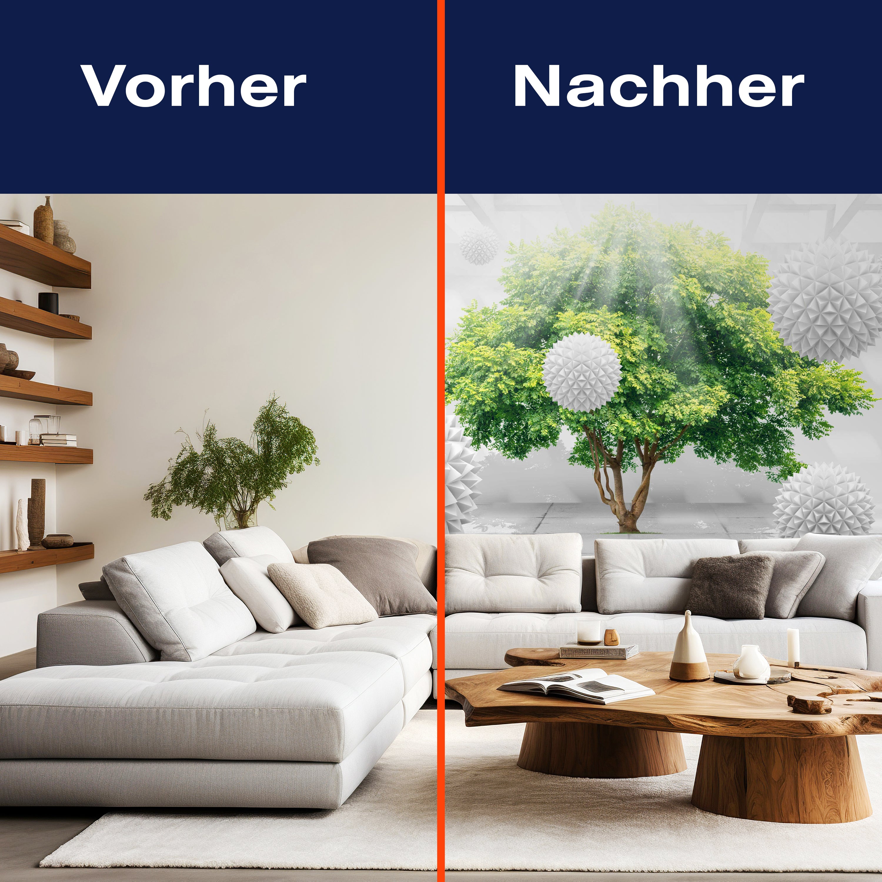 Fototapete 3D Effekt Kugeln Baum Raum M6102 - Bild 9 Fototapete 3D Effekt Kugeln Baum Raum M6102 - Bild 9