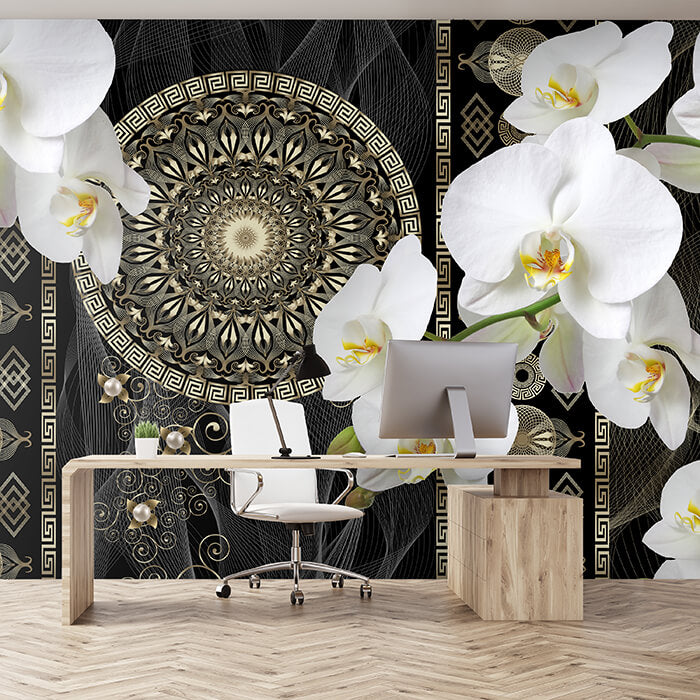 Fototapete Blüten Blumen Orchideen Mandala Wellness M6114 - Bild 1 Fototapete Blüten Blumen Orchideen Mandala Wellness M6114 - Bild 1