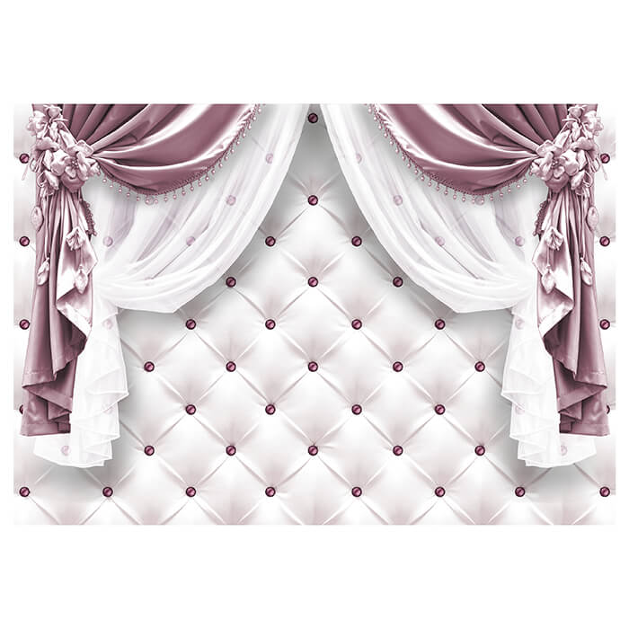 Fototapete Vorhänge mit Blumen und Perlen M6128 - Bild 2 Fototapete Vorhänge mit Blumen und Perlen M6128 - Bild 2